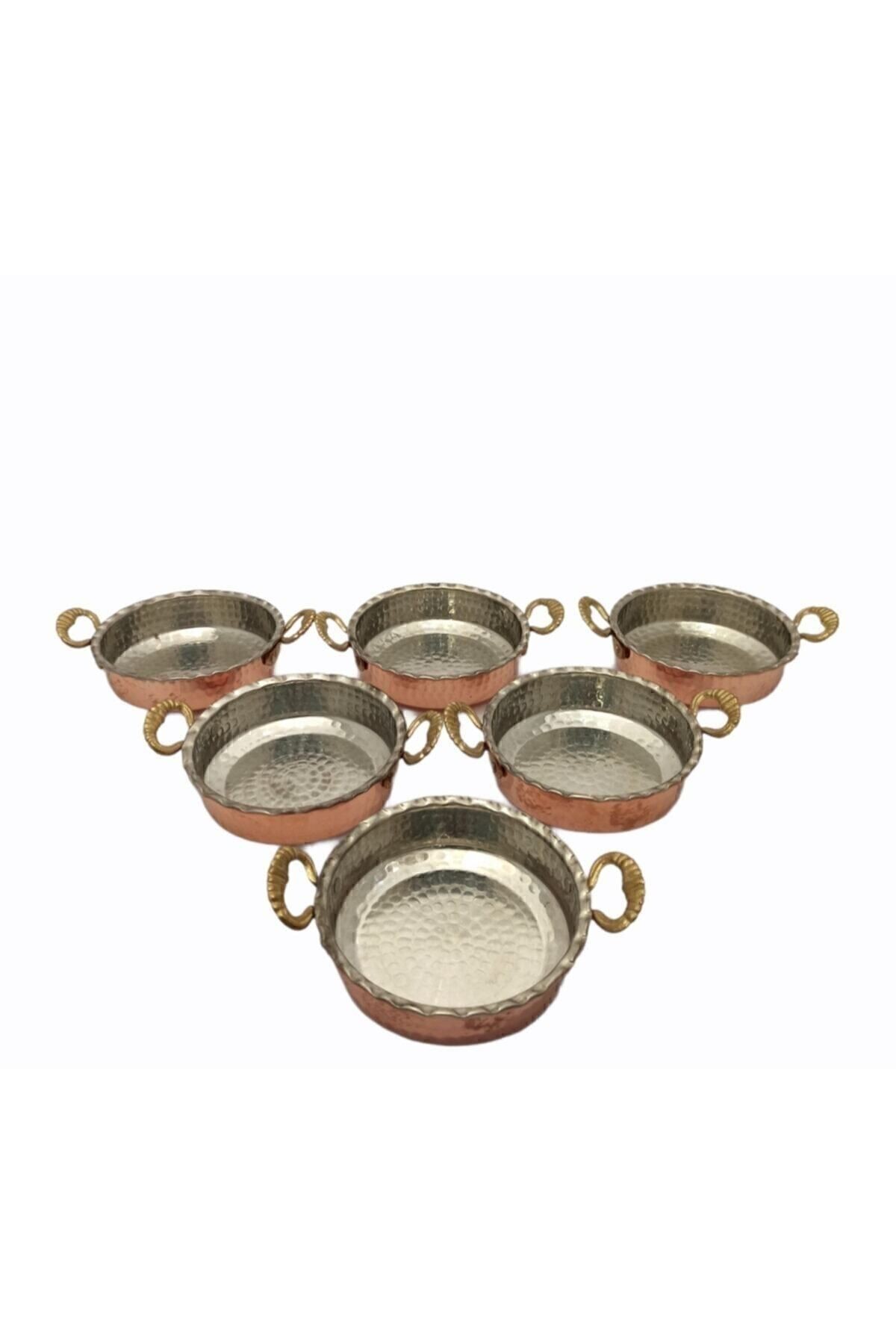 Kahvaltılık Tabak Tava Model Mini 6'lı Set Kırmızı
