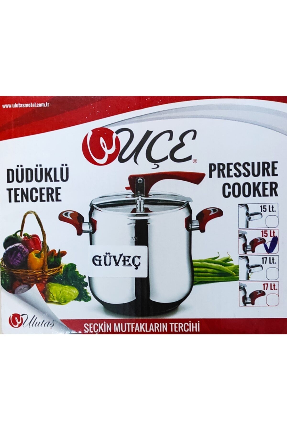 Uçe 15 Lt Güveç Paslanmaz Çelik Düdüklü Tencere