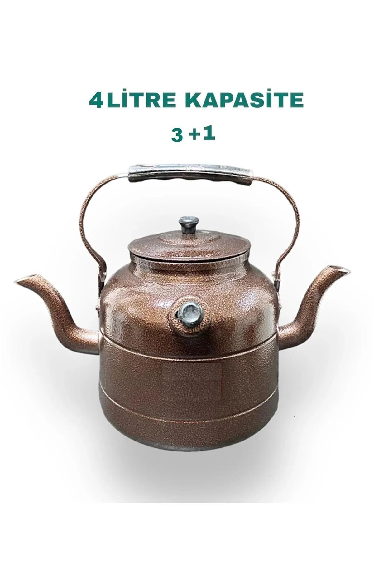Çift Taraflı Alümünyum Çaydanlık, Osmanlı Muhabbet Çaydanlığı 3,5 litre