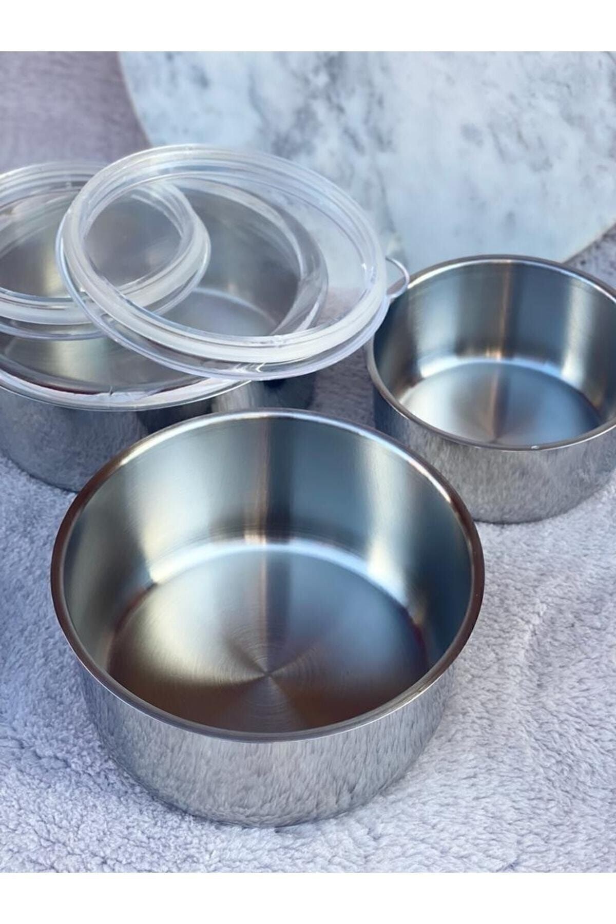 Karat 12-14-16cm Paslanmaz Çelik Saklama Kabı Dijonay Vakumlu Kapak