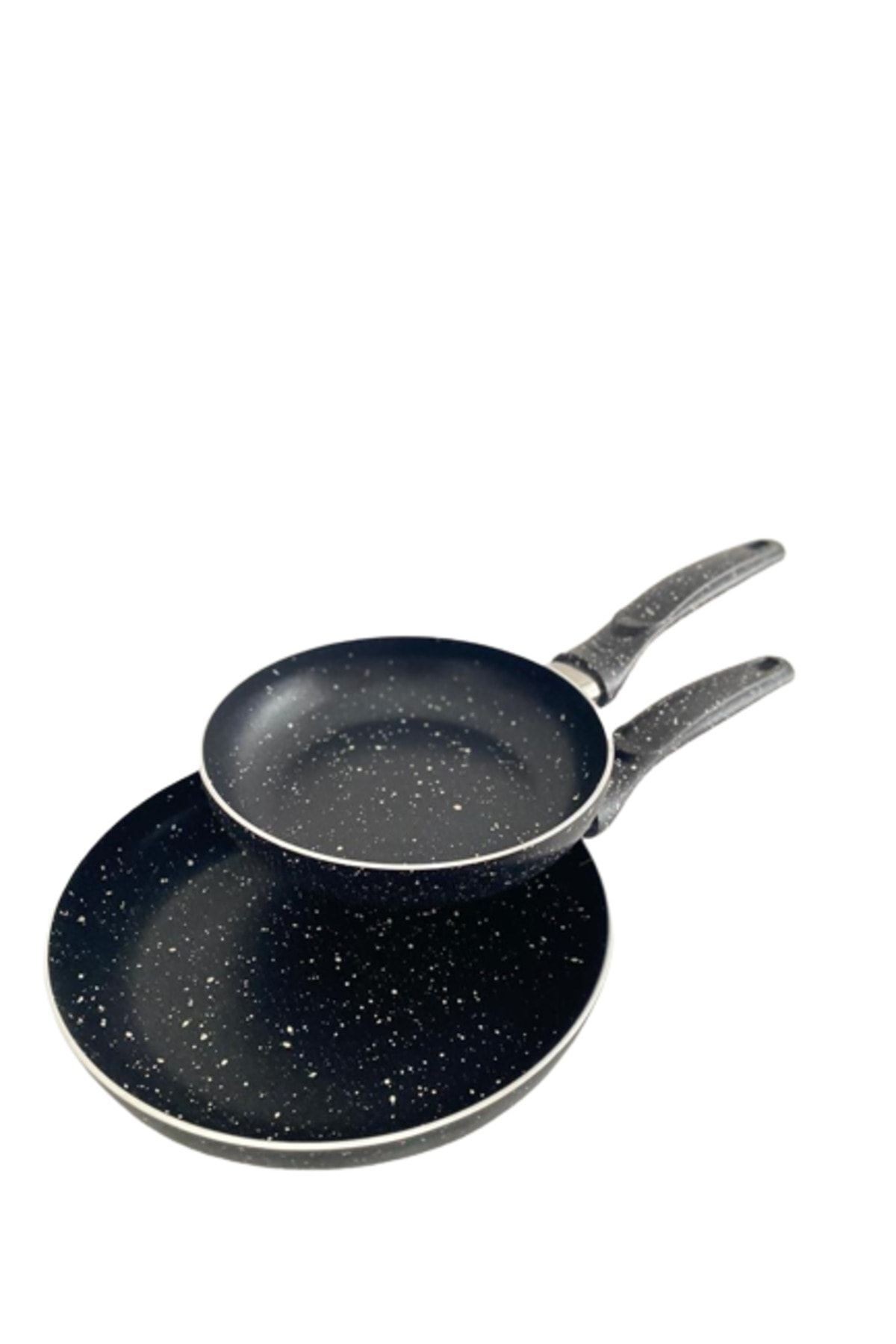 Kalitesi Kartef Granit 4lü Siyah Renk Tava Set 18-22-26-30 Cm