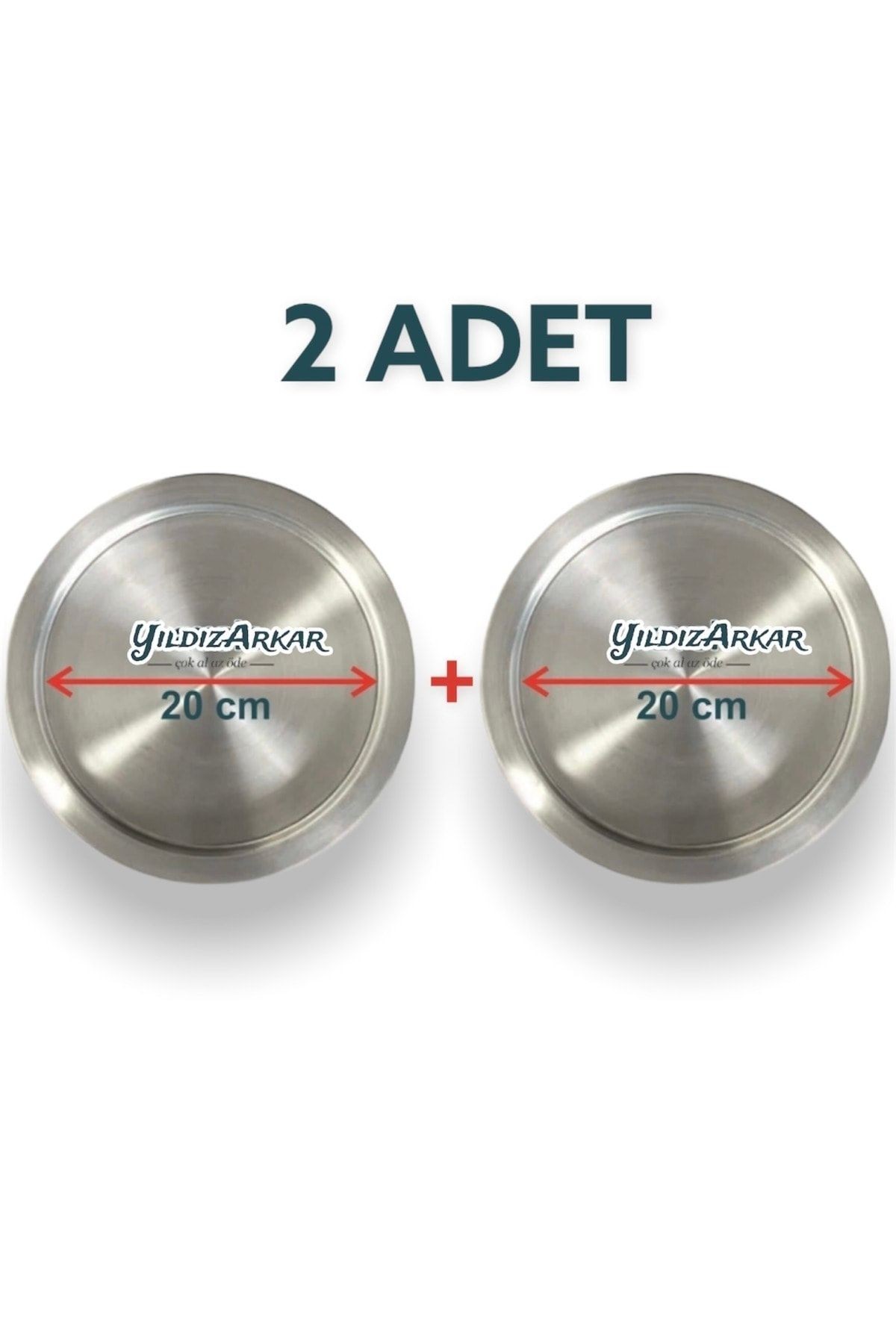 2 Adet 20 Cm Künefe Kadayıf Tabağı