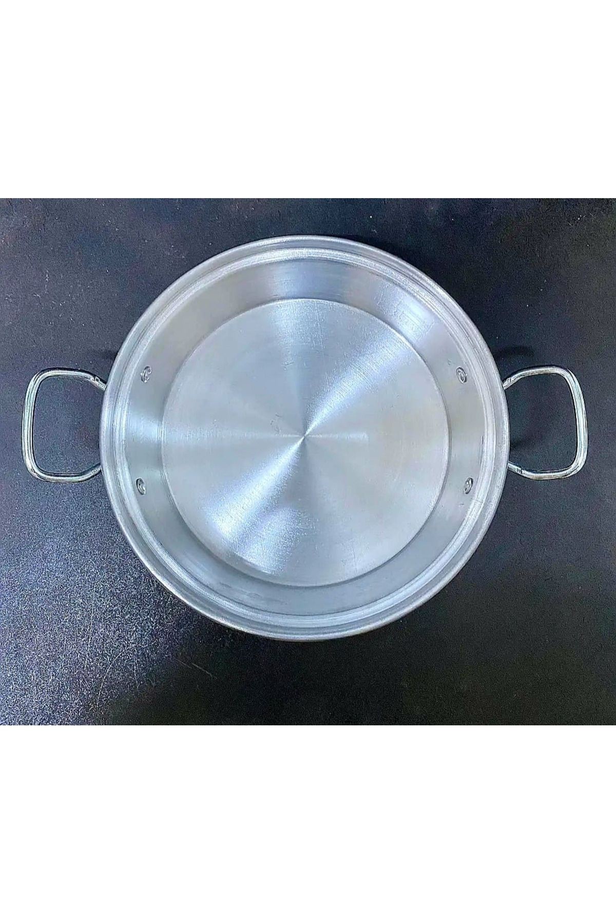 Alüminyum metal kulp kapaklı kızartma ve pilav tavası 40 cm