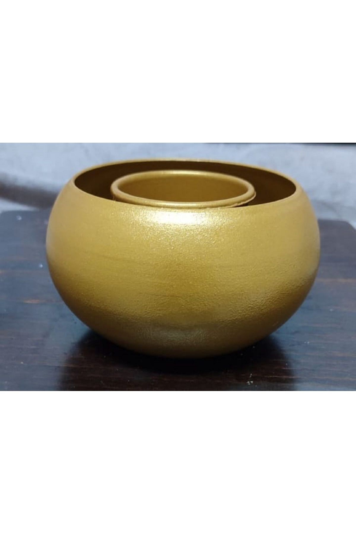 1 Adet Lüks boyalı gold yuvarlak ehlikeyf