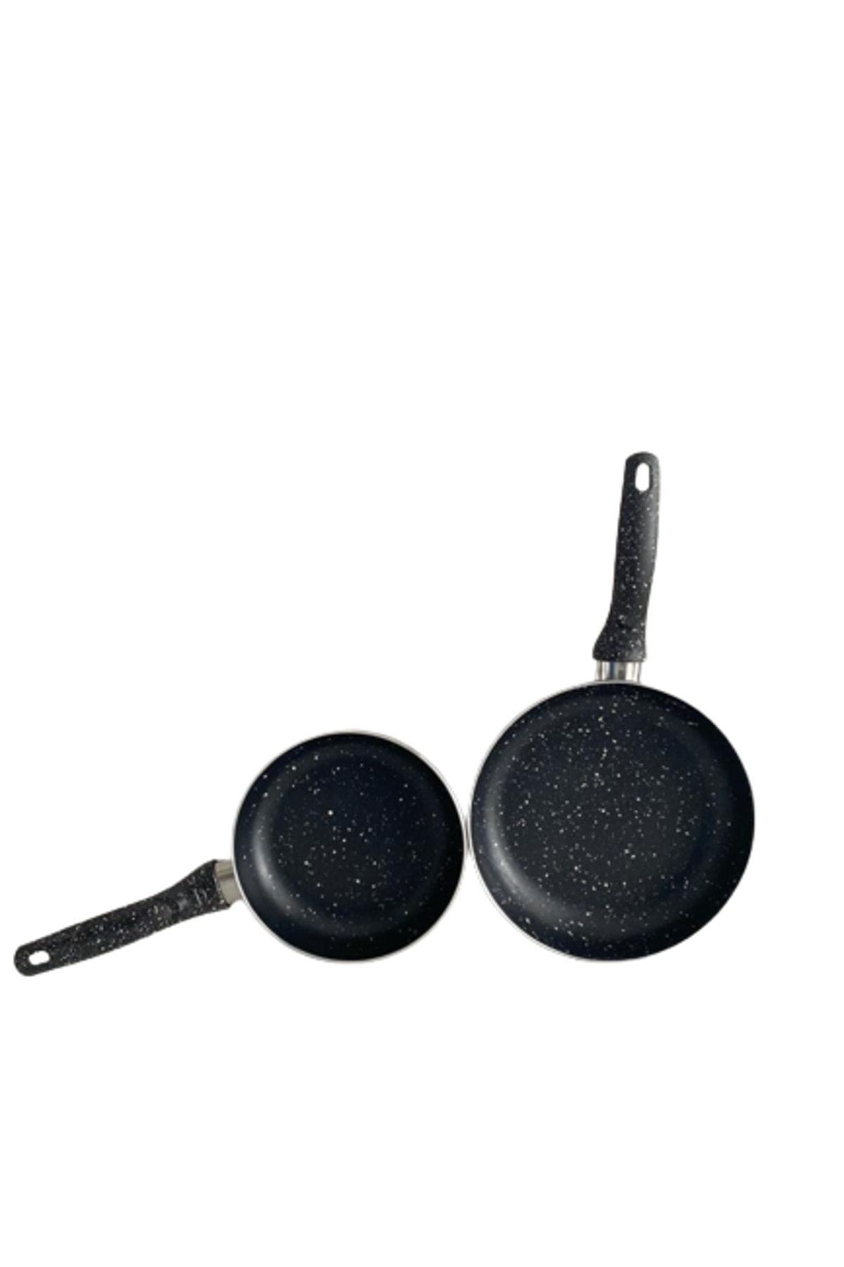 Kalitesi Kartef Granit 4lü Siyah Renk Tava Set 18-22-26-30 Cm