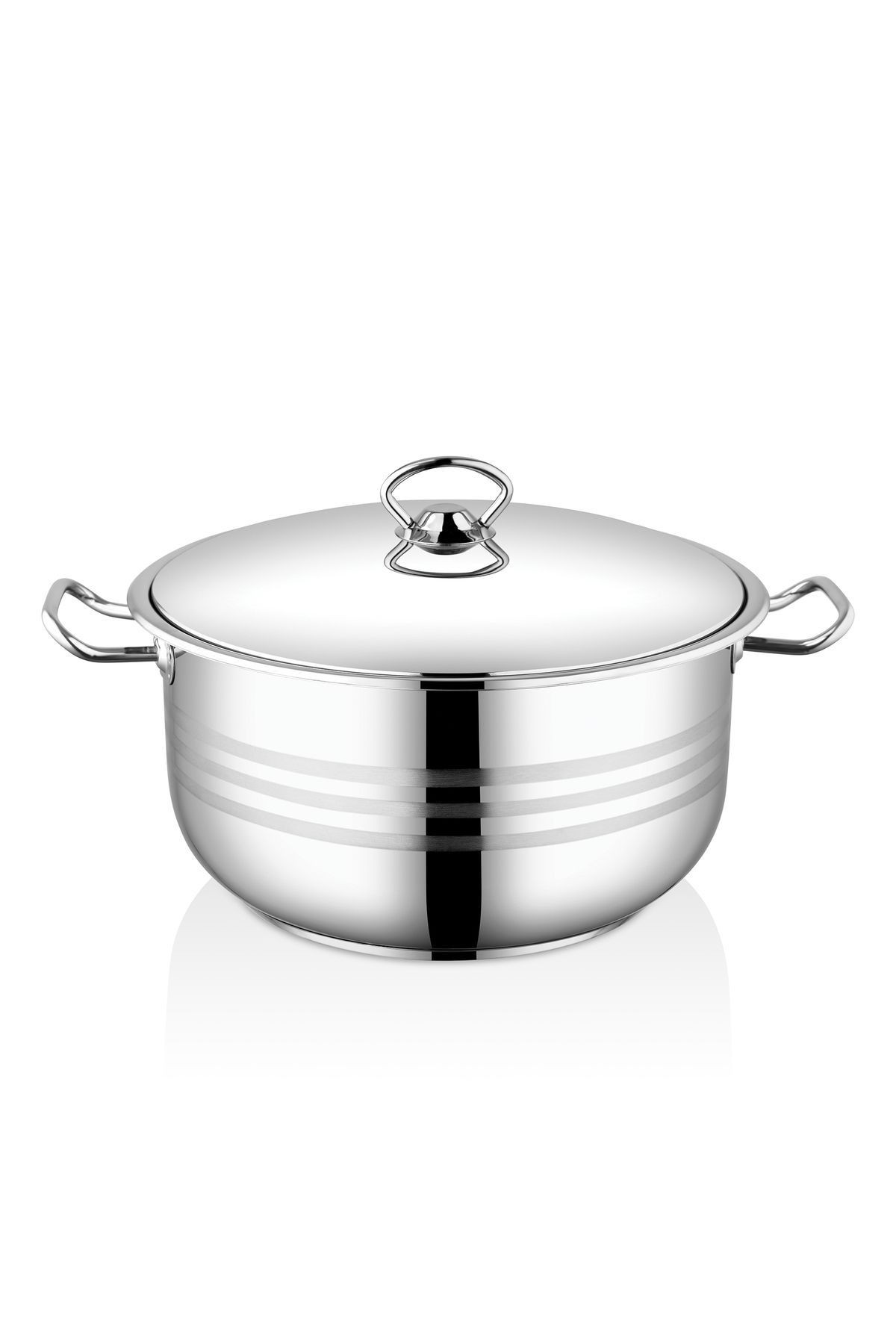 40x24 Cm Flanşlı Kulp Çelik Kapaklı Çelik Derin Tencere-33.5 Litre