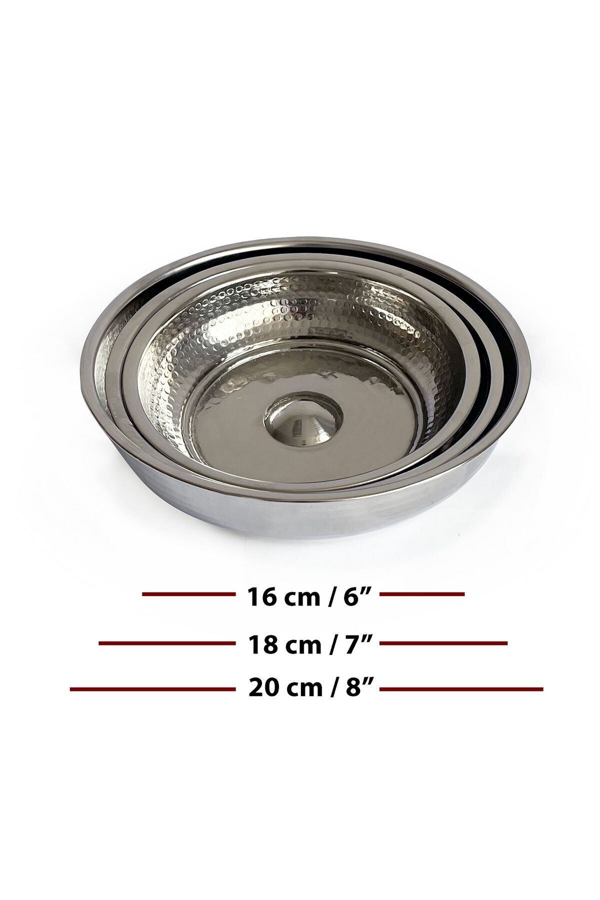 Anadolu Beyaz Bakır Hamam Tası 16cm
