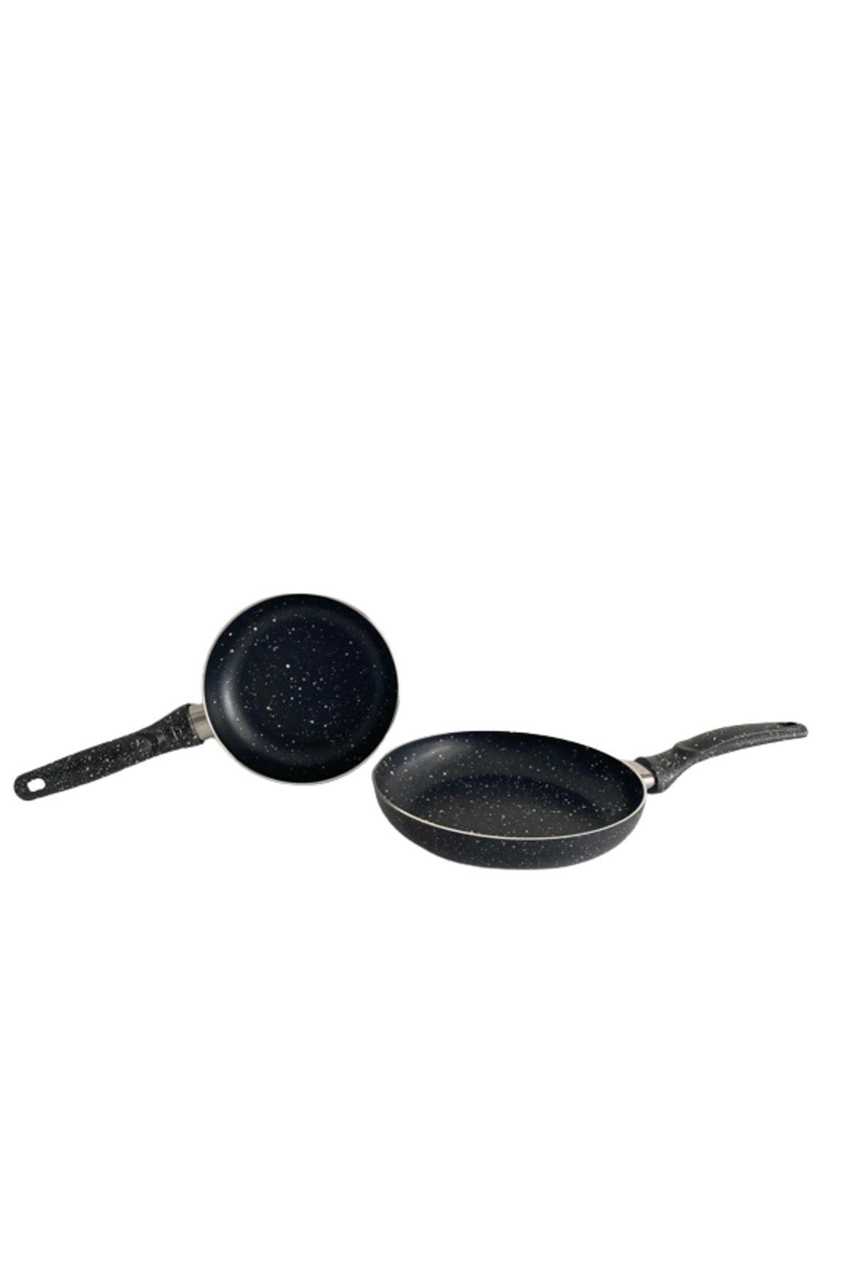 Kalitesi Kartef Granit 4lü Siyah Renk Tava Set 18-22-26-30 Cm