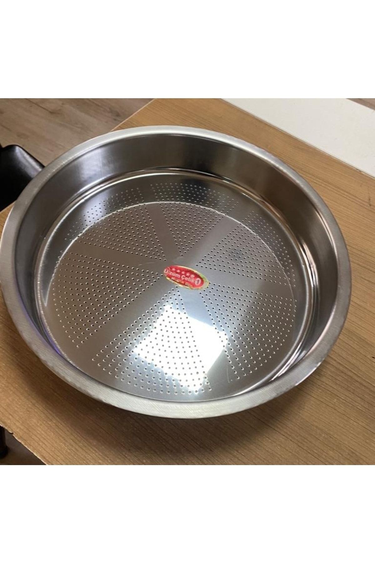 Krom Delikli Leğen & Süzek 36 Cm