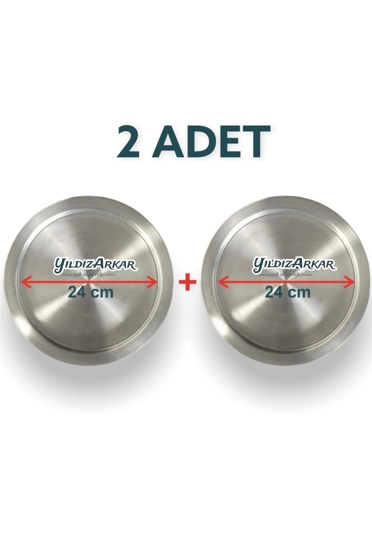 2 Adet 24 Cm Künefe Kadayıf Tabağı