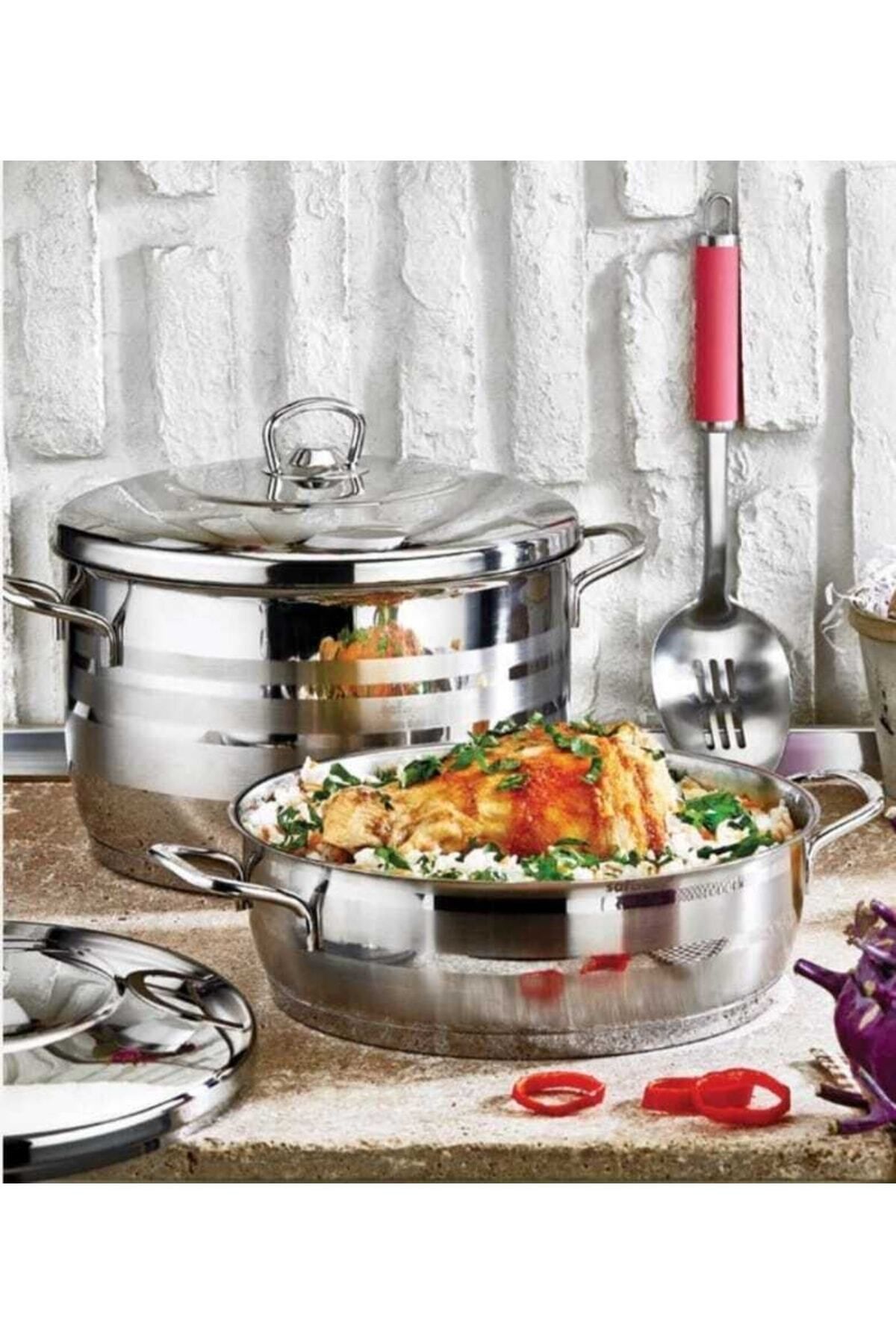 Eloksallı Kararmaz Alüminyum Salça Aşure Kavurma Sos Helvane Tenceresi 36 cm