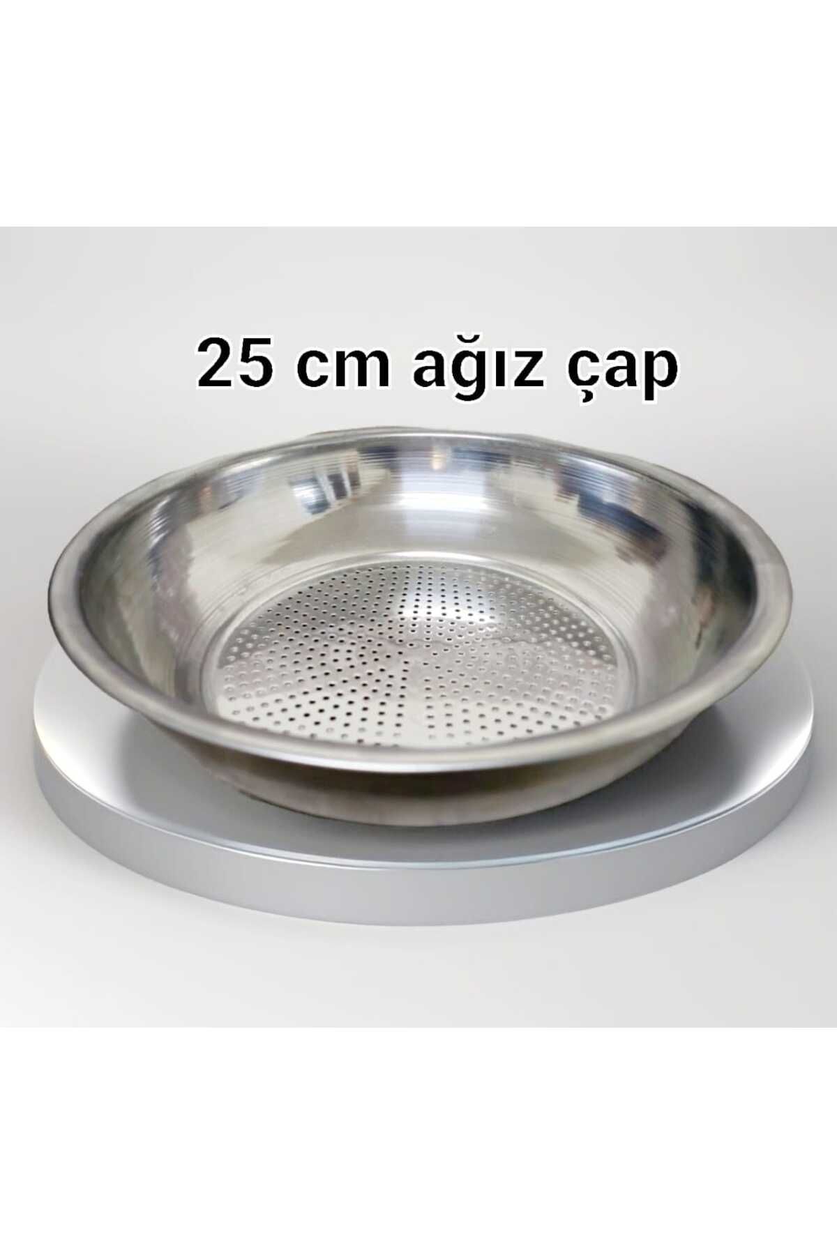 krom çelik derin süzek 25 cm