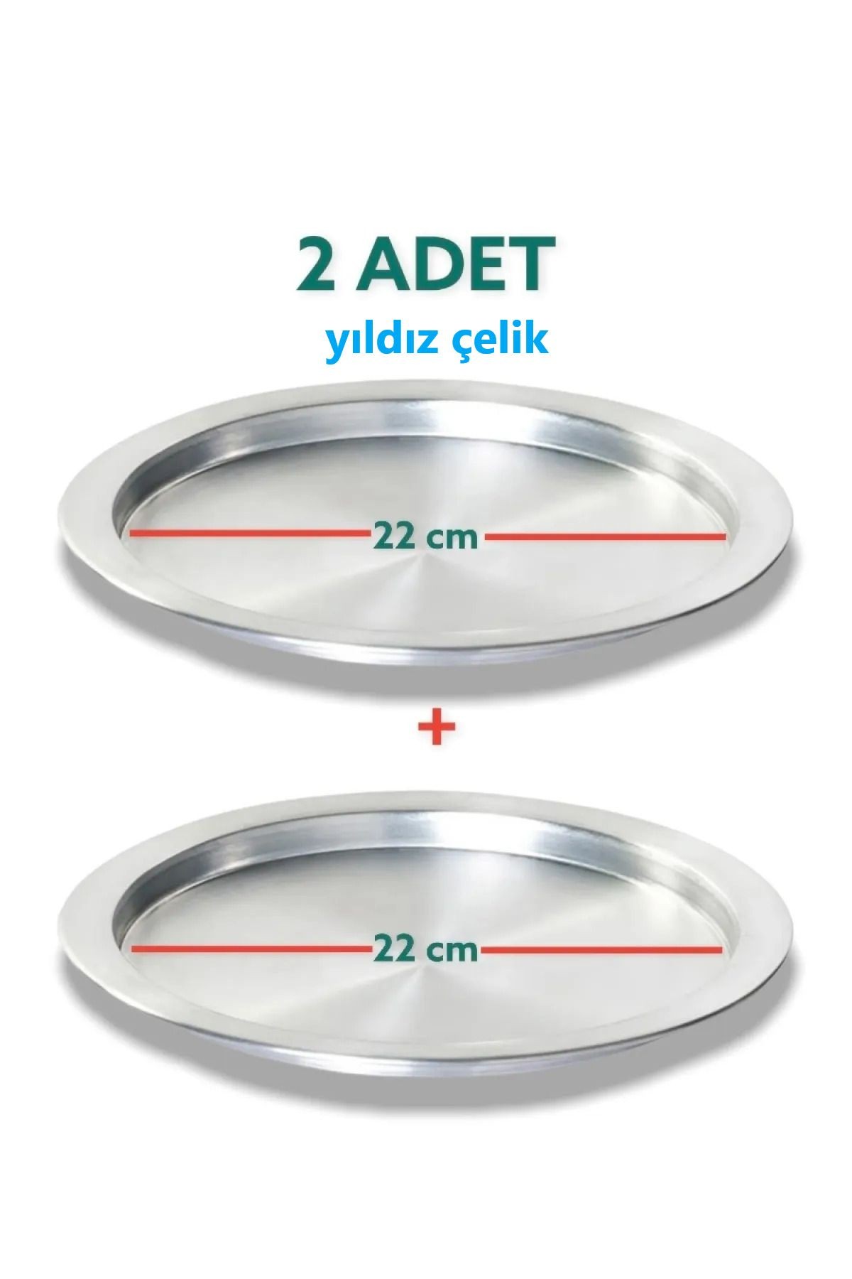 2 adet alüminyum 22 cm künefe ve kadayıf tepsisi & tabağı