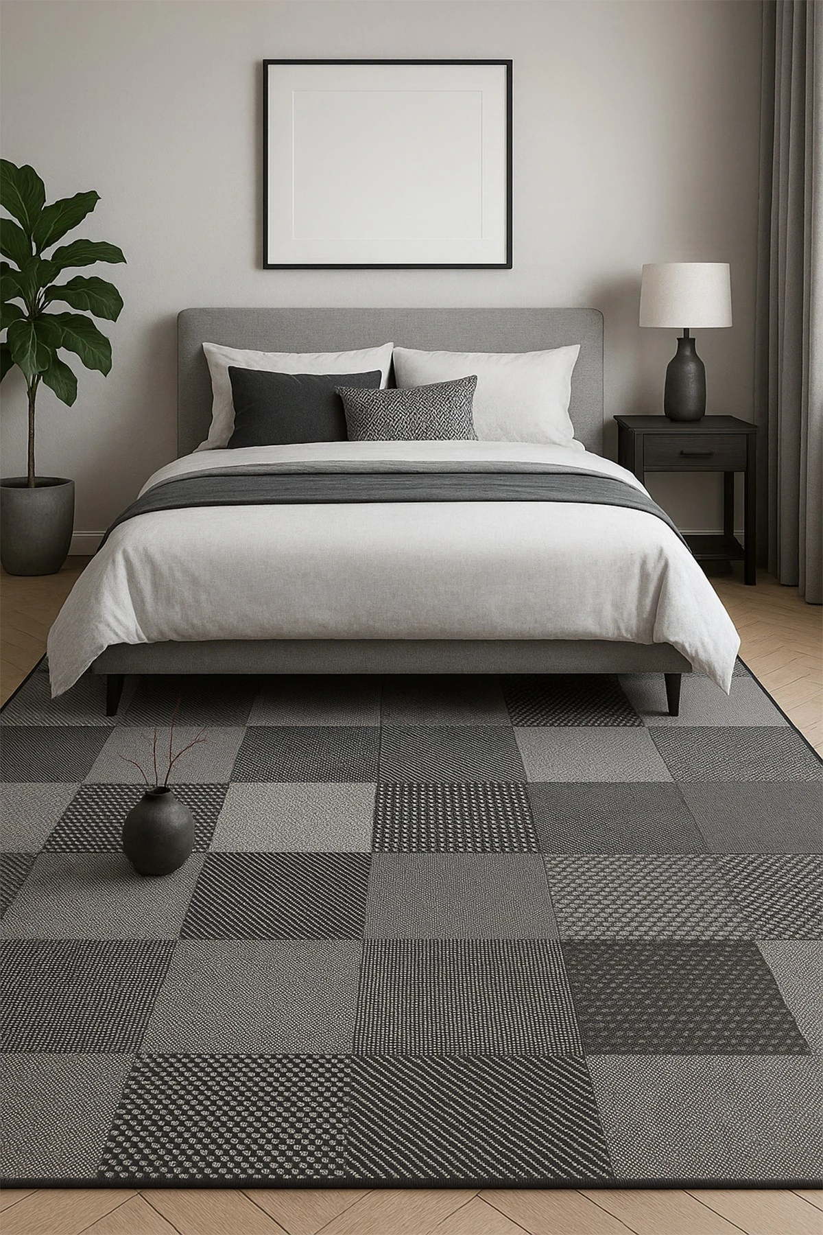 Preso PRS 01 Gri - Salon, Koridor (Yolluk), Mutfak, Antre, Yatak ve Oturma Odası Halısı