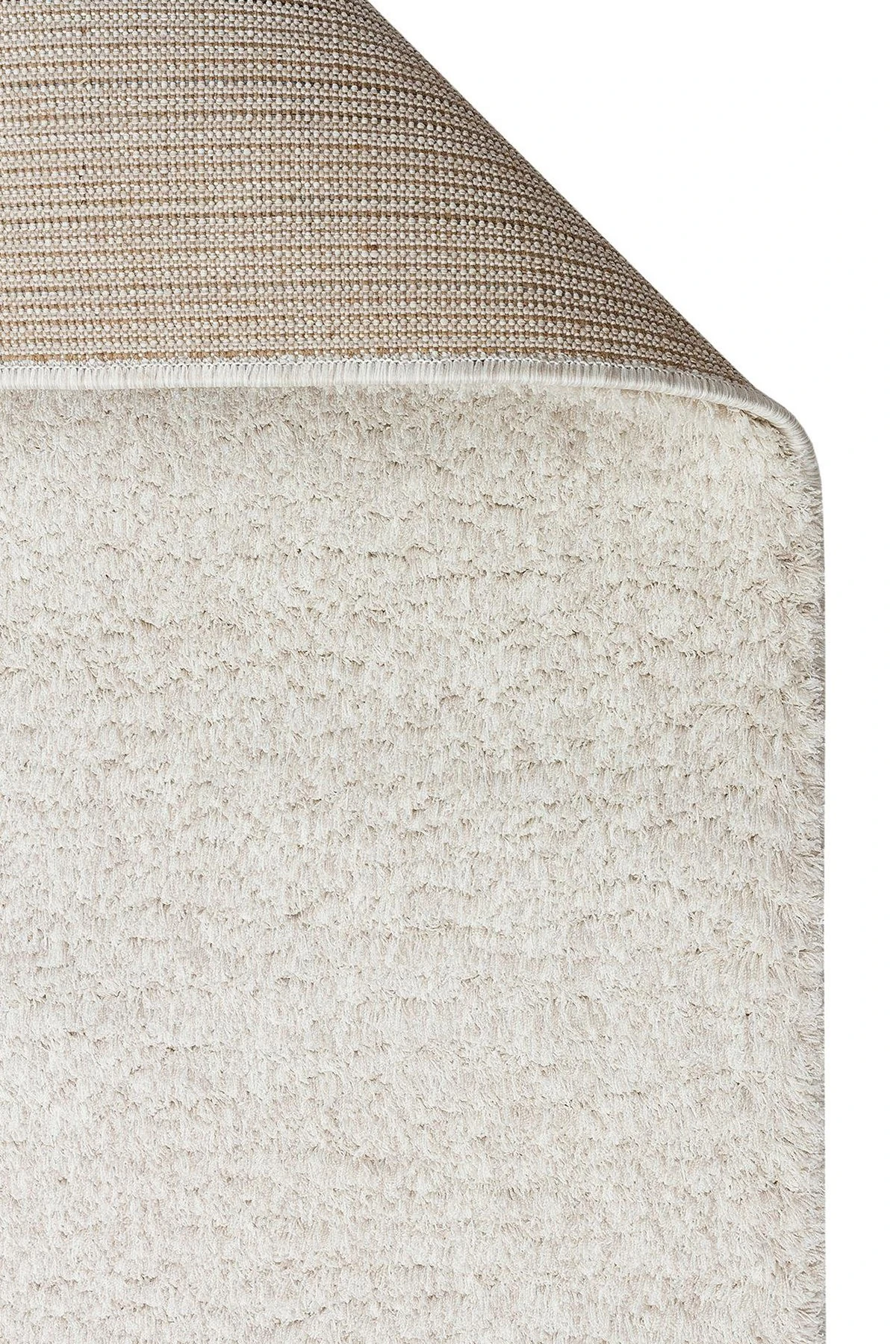 Jumpy 1006 Krem Shaggy (Pofuduk) Halı - Salon, Koridor (Yolluk), Mutfak, Yatak ve Oturma Oda Halısı