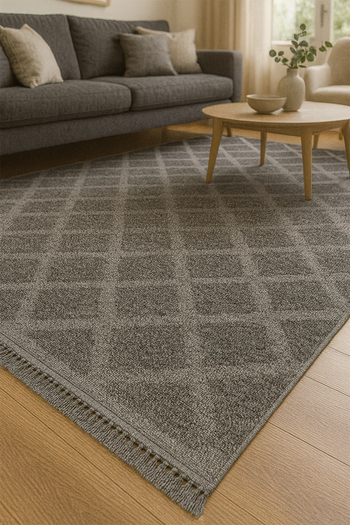 Velino 7512 Antrasit - Salon, Koridor (Yolluk), Mutfak, Antre, Yatak ve Oturma Odası Halısı