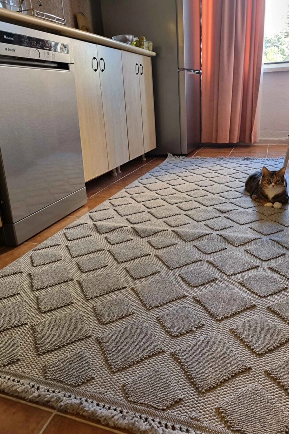 Velino 7505 Gri - Salon, Koridor (Yolluk), Mutfak, Antre, Yatak ve Oturma Odası Halısı