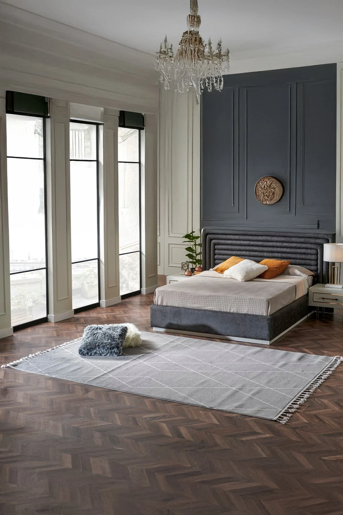 Pentaya GST 03 Gri - Salon, Koridor (Yolluk), Mutfak, Antre, Yatak ve Oturma Odası Halısı