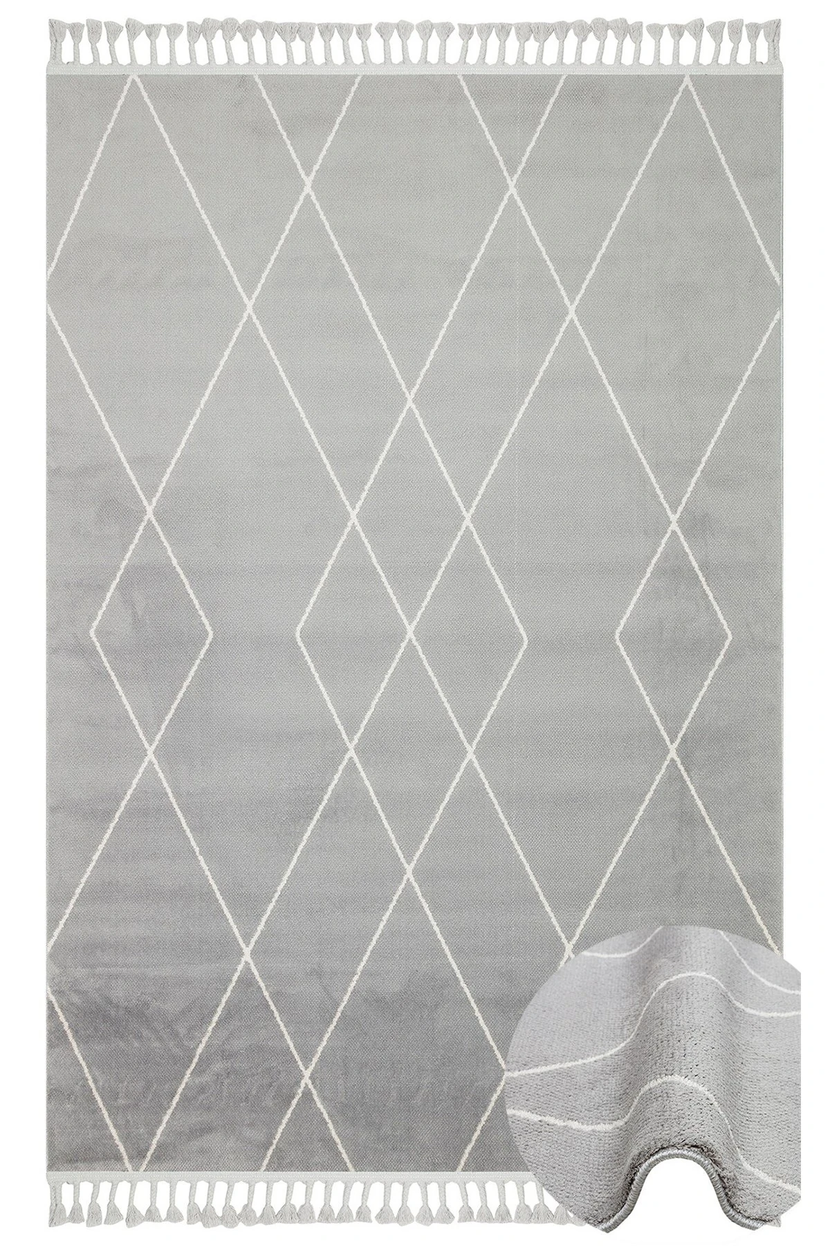 Pentaya GST 03 Gri - Salon, Koridor (Yolluk), Mutfak, Antre, Yatak ve Oturma Odası Halısı