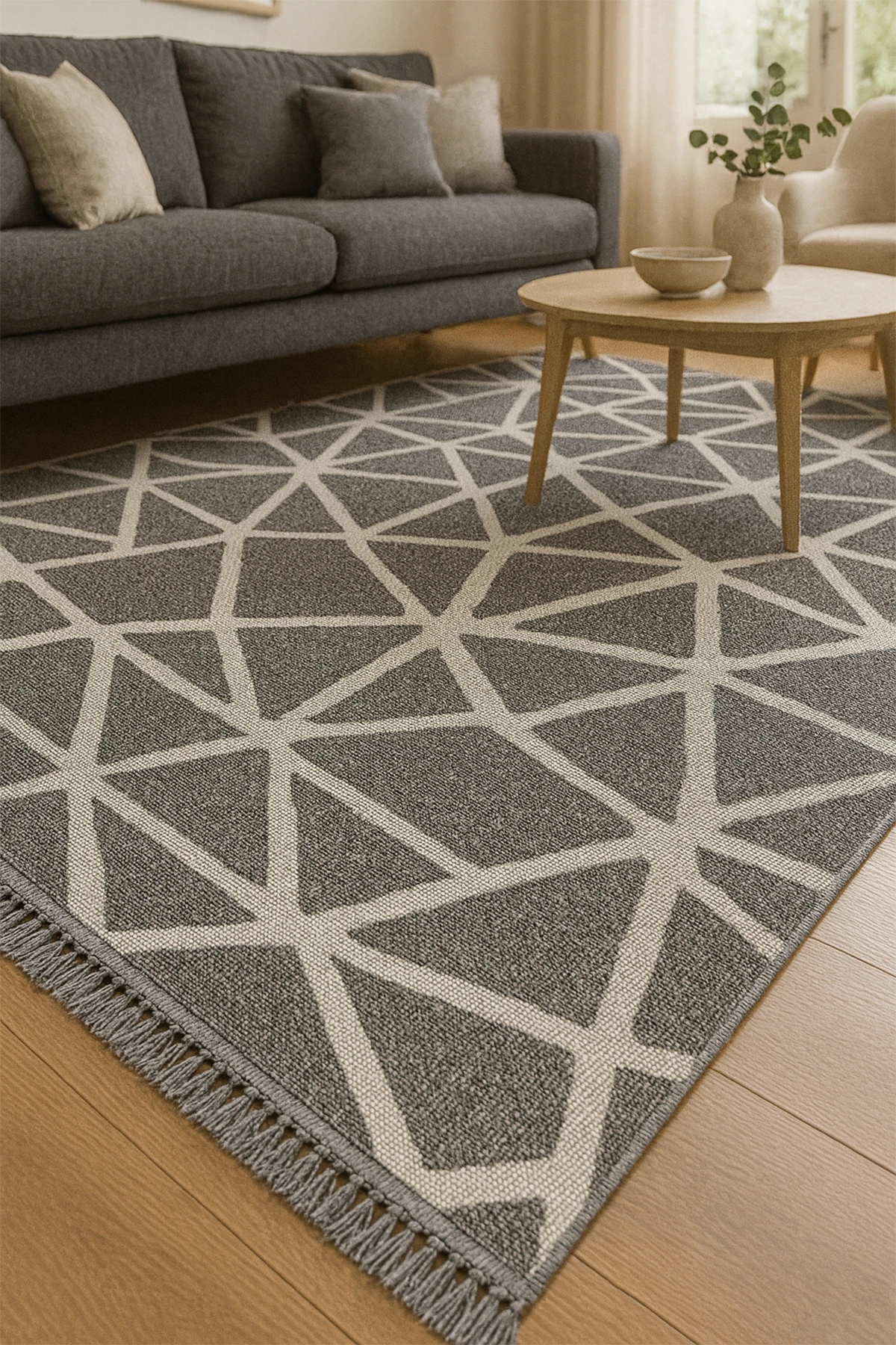 Velino 7504 Antrasit - Salon, Koridor (Yolluk), Mutfak, Antre, Yatak ve Oturma Odası Halısı