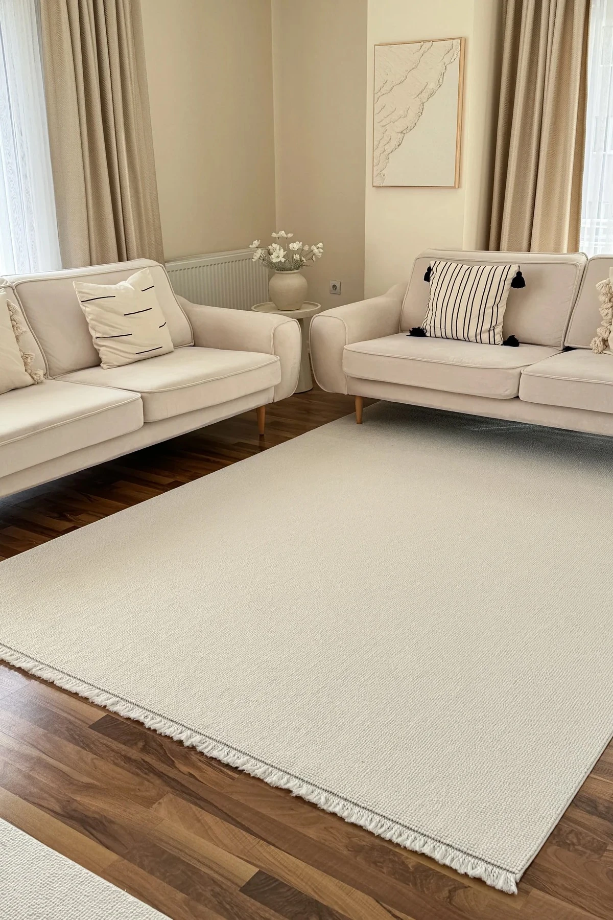 Luvi LVL Beyaz - Salon, Koridor (Yolluk), Mutfak, Antre, Yatak ve Oturma Odası Halısı