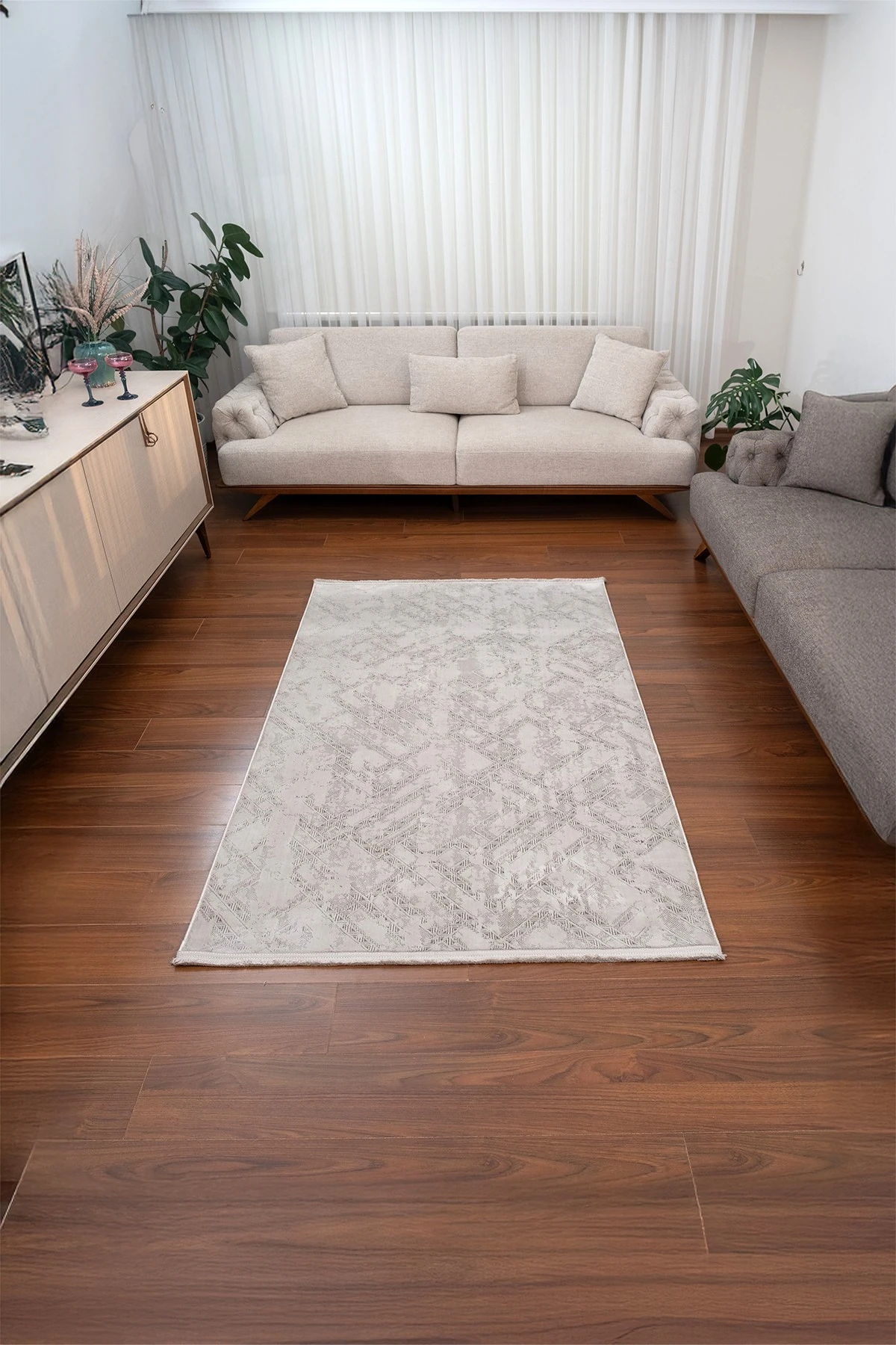 Jasper 1076 Gri - Salon, Koridor (Yolluk), Mutfak, Antre, Yatak ve Oturma Odası Halısı