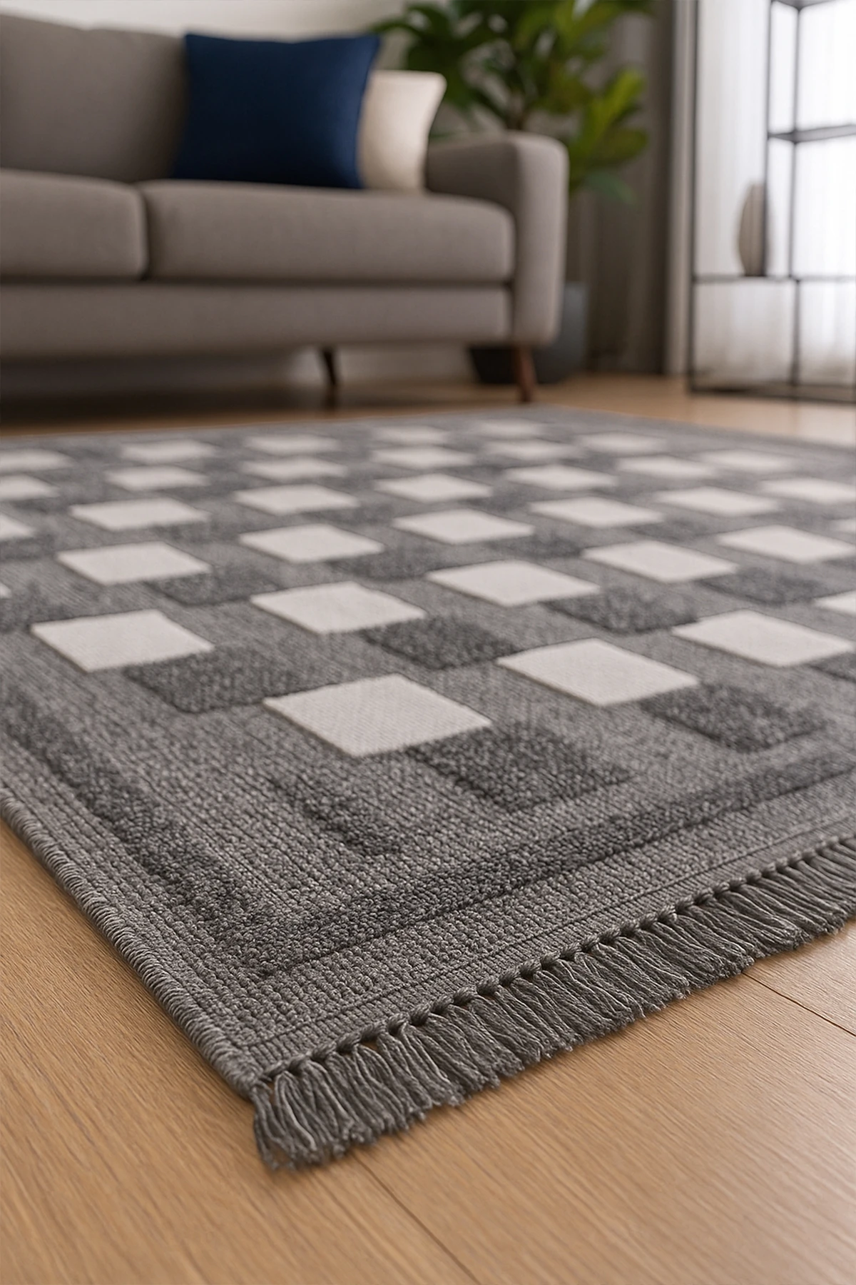 Velino 7513 Antrasit - Salon, Koridor (Yolluk), Mutfak, Antre, Yatak ve Oturma Odası Halısı