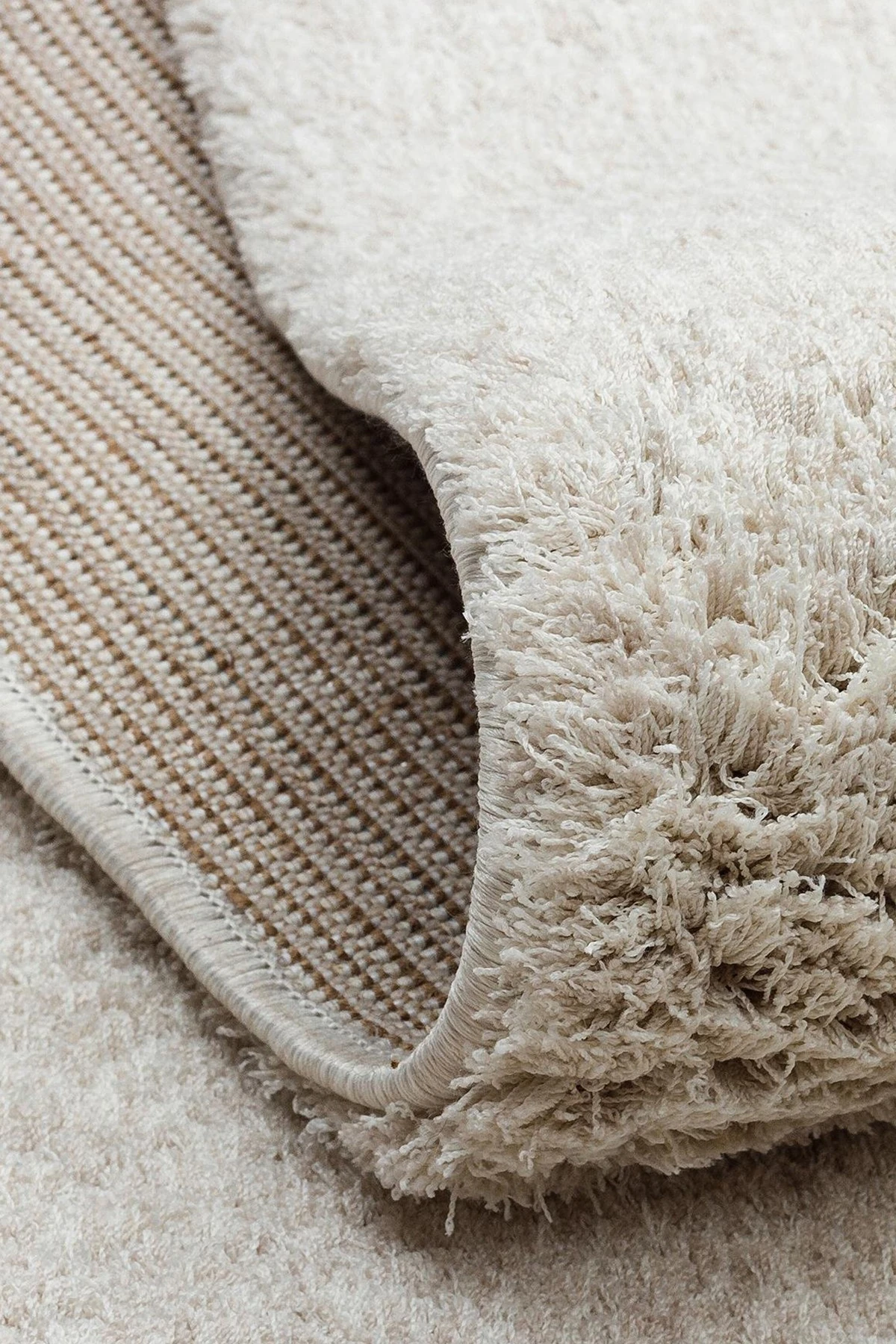 Jumpy 1006 Krem Shaggy (Pofuduk) Halı - Salon, Koridor (Yolluk), Mutfak, Yatak ve Oturma Oda Halısı