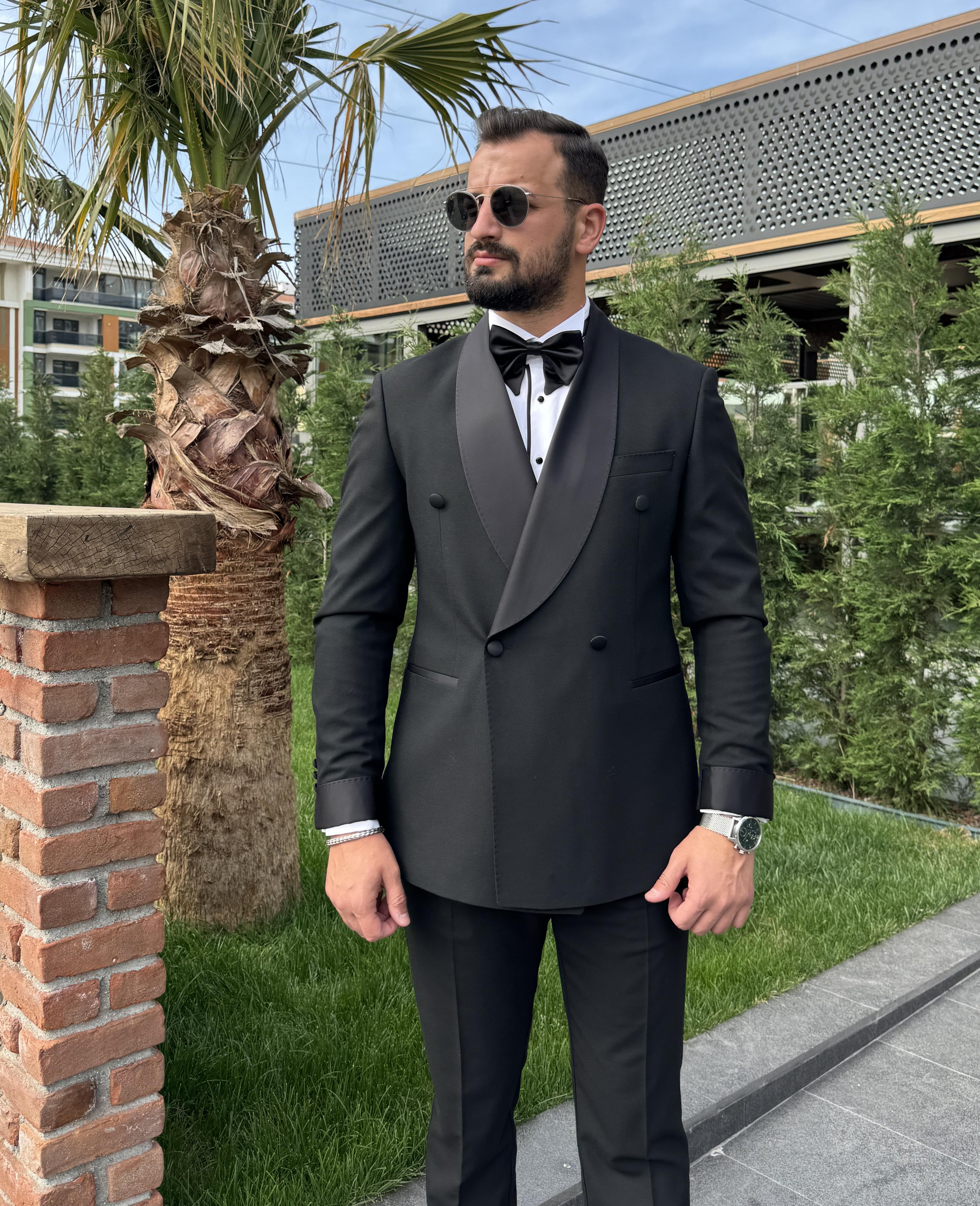 SİYAH ŞAL YAKA SMOKİN