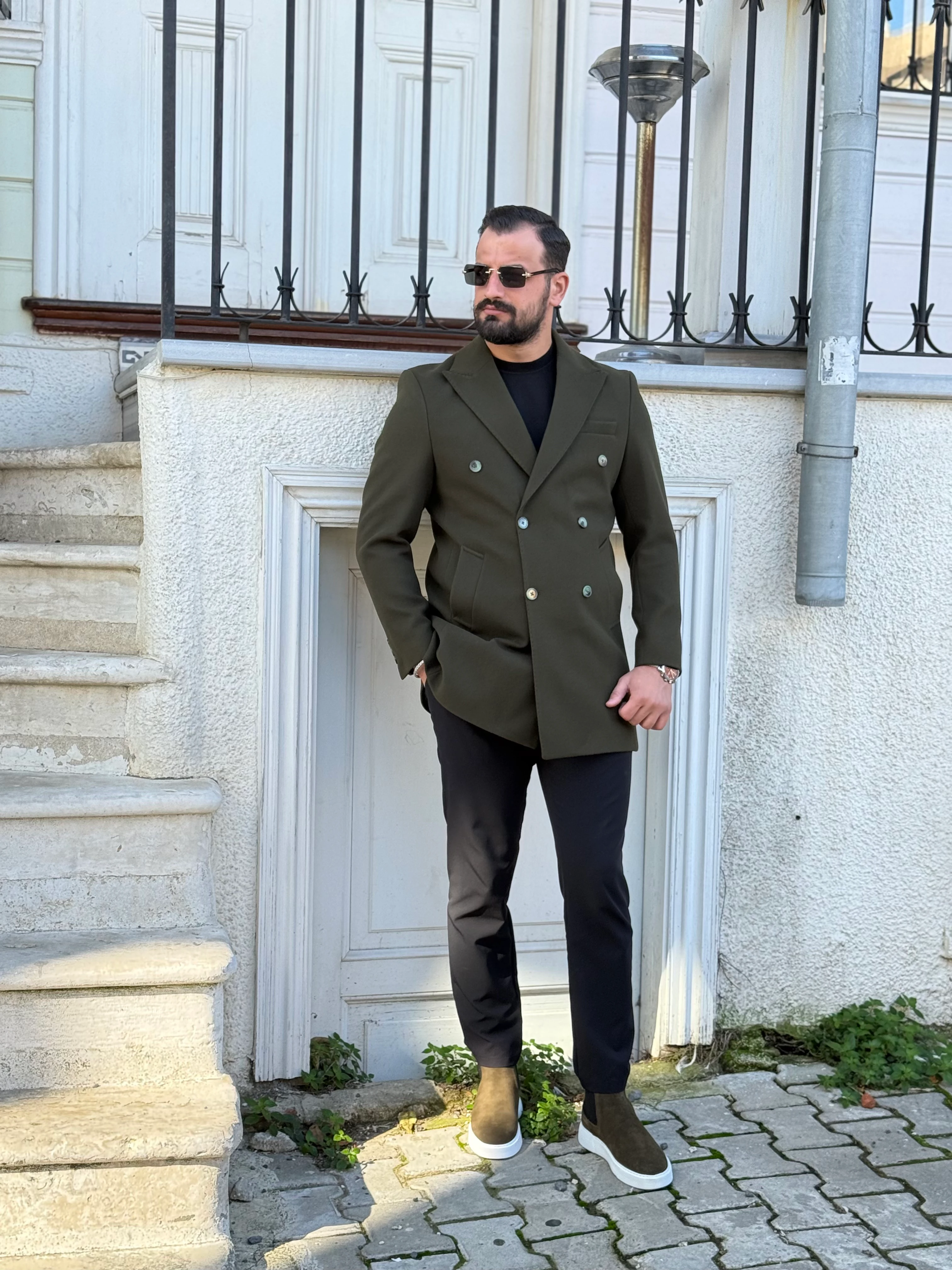 YEŞİL KRUVAZE KAŞE KABAN