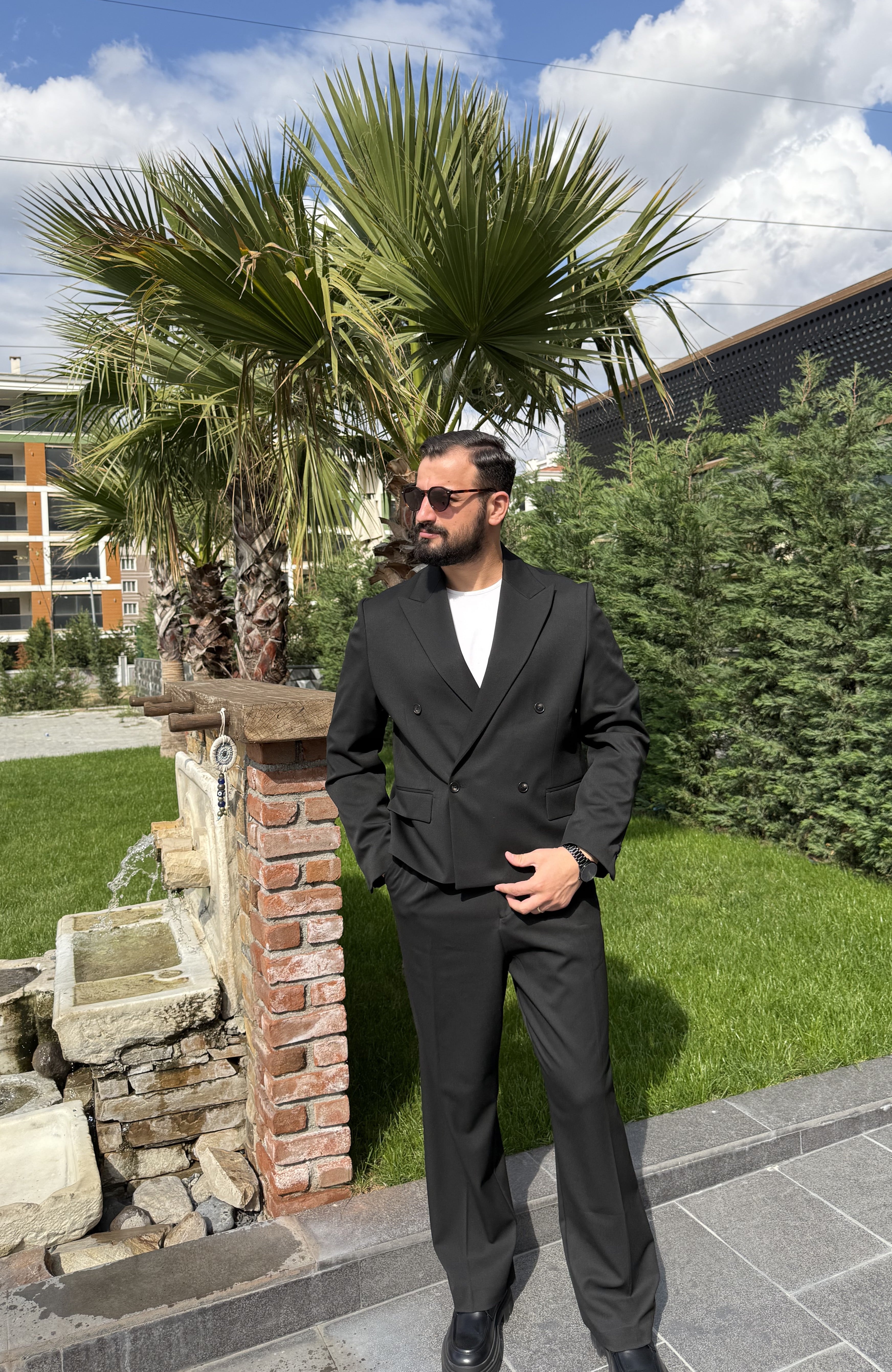 KRUVAZE OVERSİZE SİYAH TAKIM