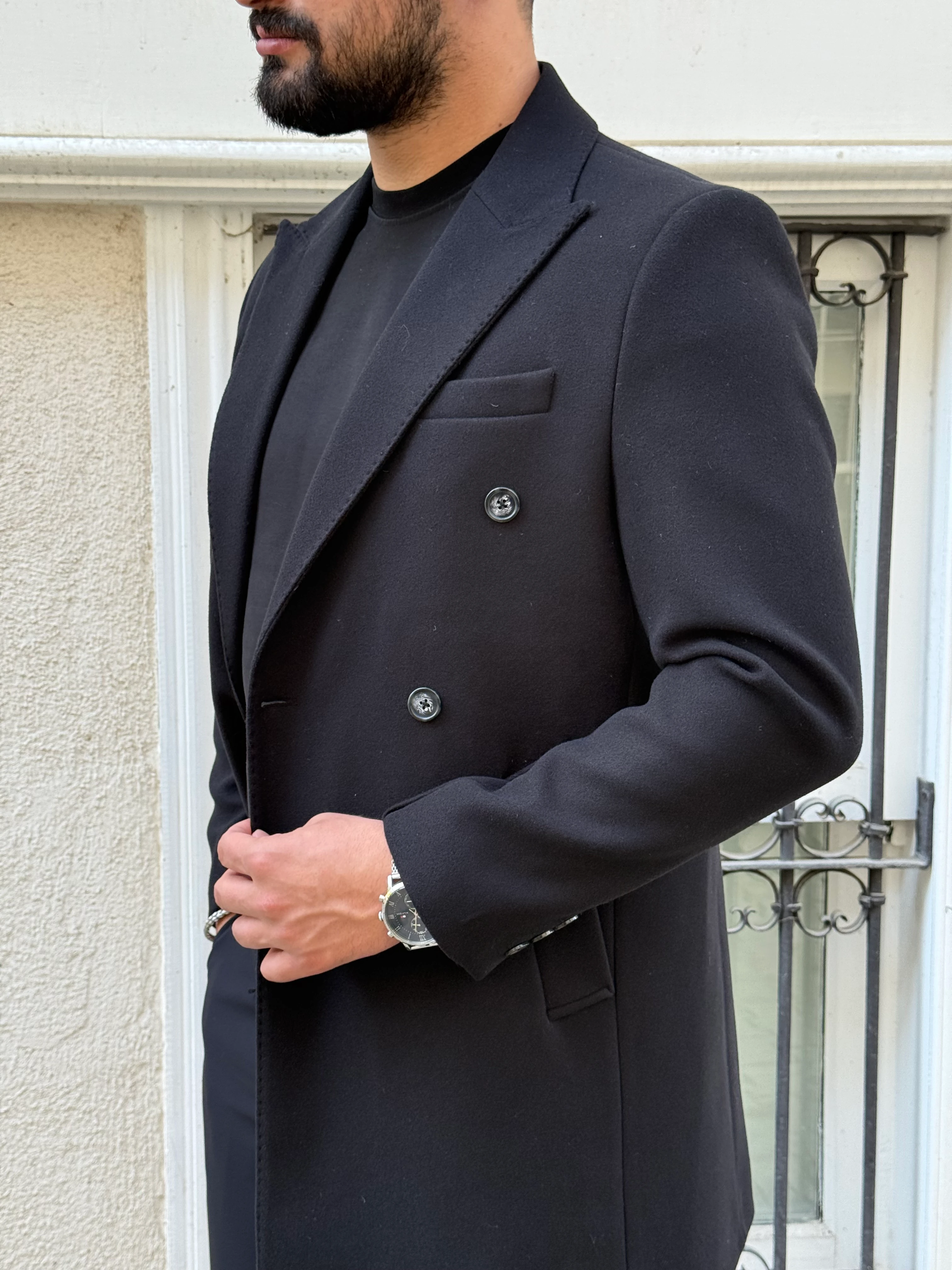 SİYAH KRUVAZE KAŞE KABAN