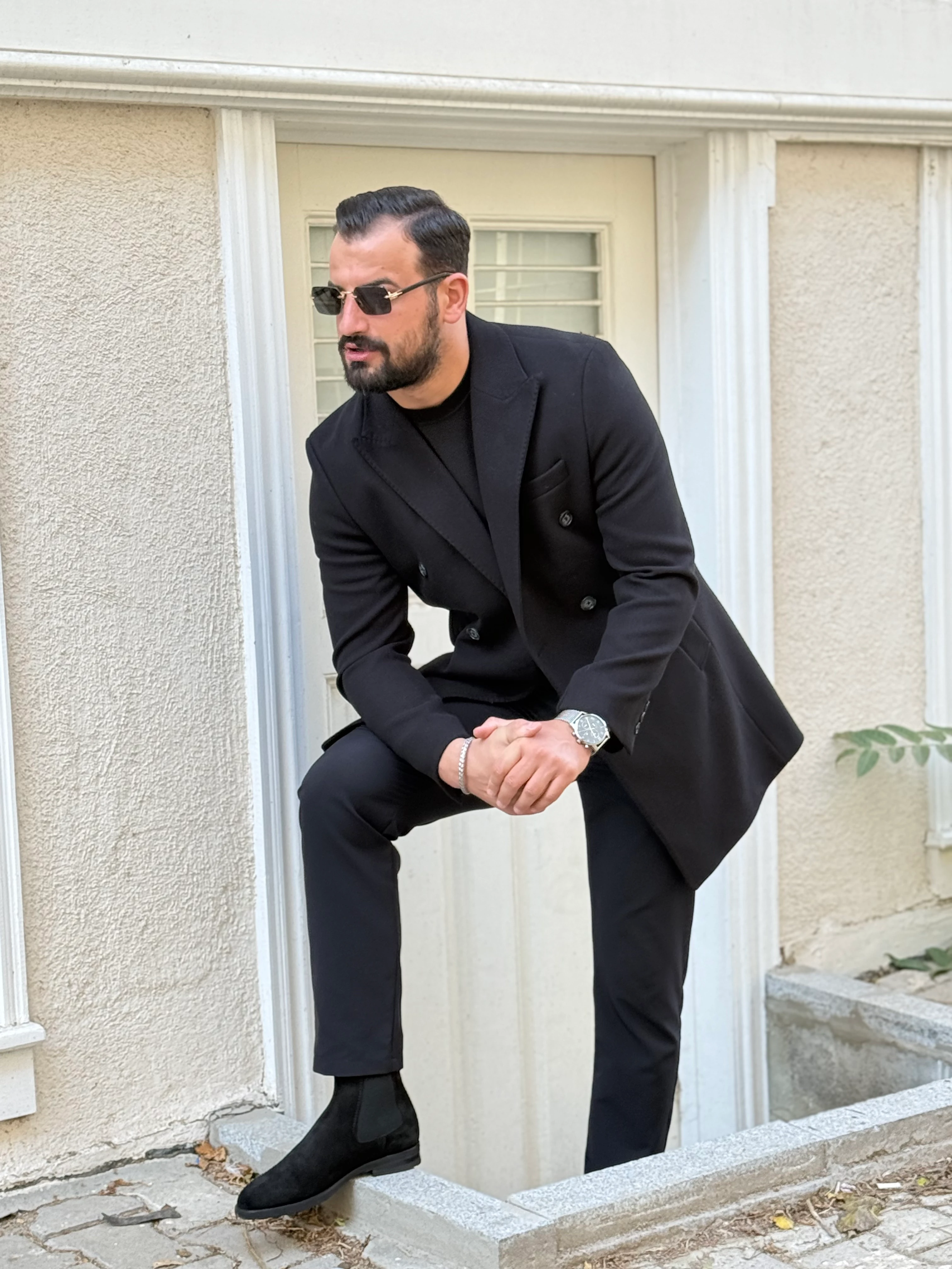 SİYAH KRUVAZE KAŞE KABAN