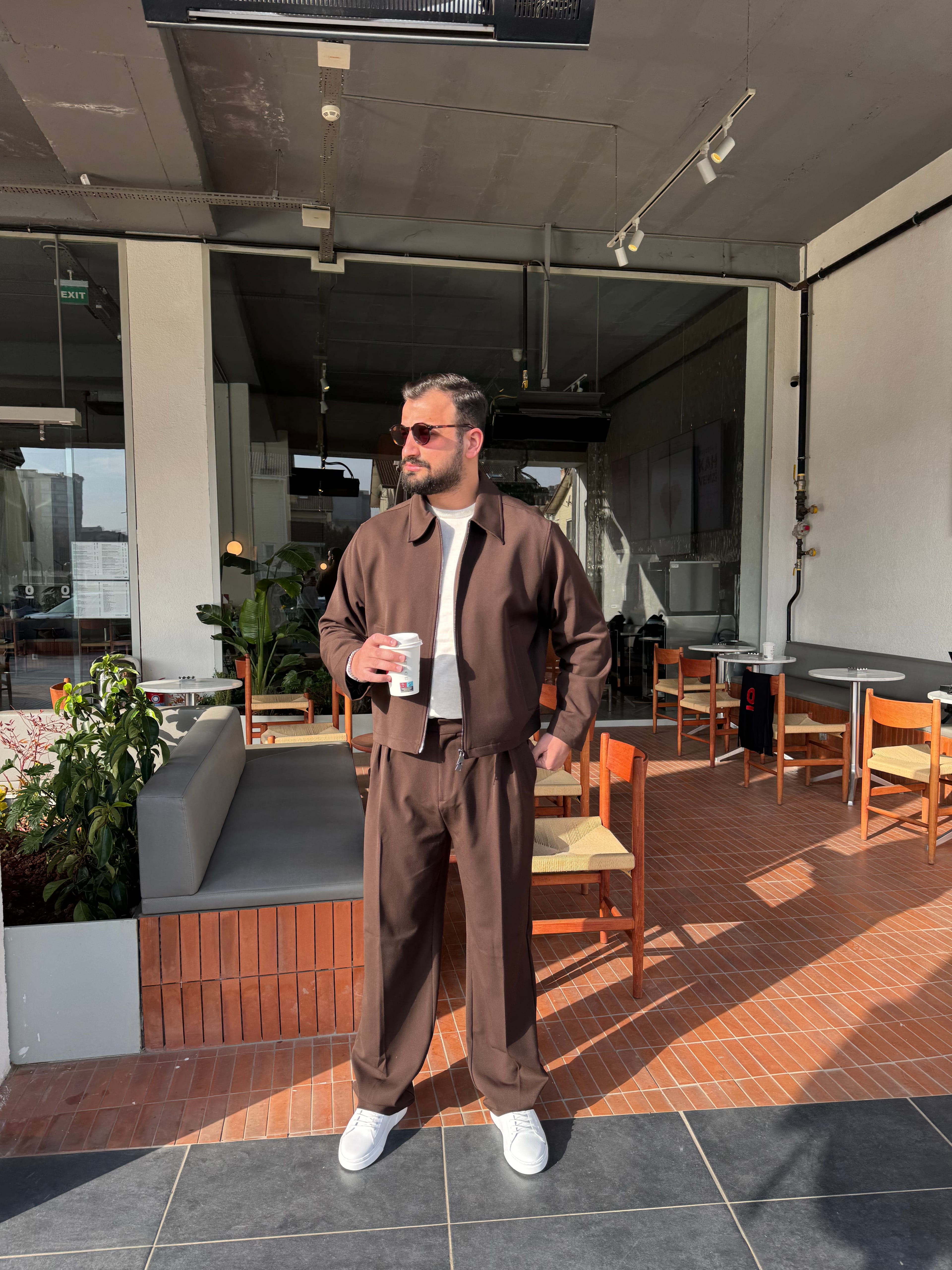 KAHVERENGİ OVERSİZE ALT ÜST TAKIM