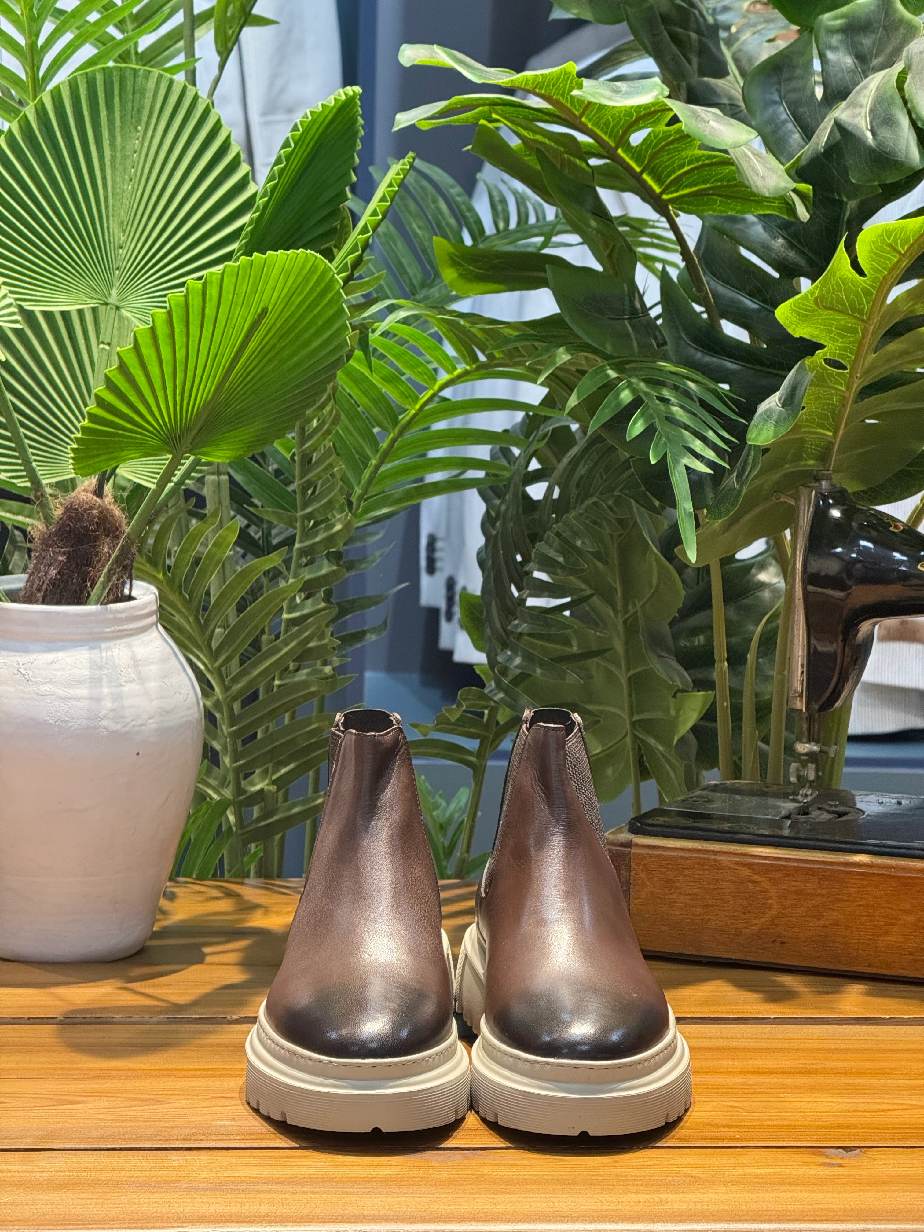 KAHVE YÜKSEK TABAN DERİ BOT