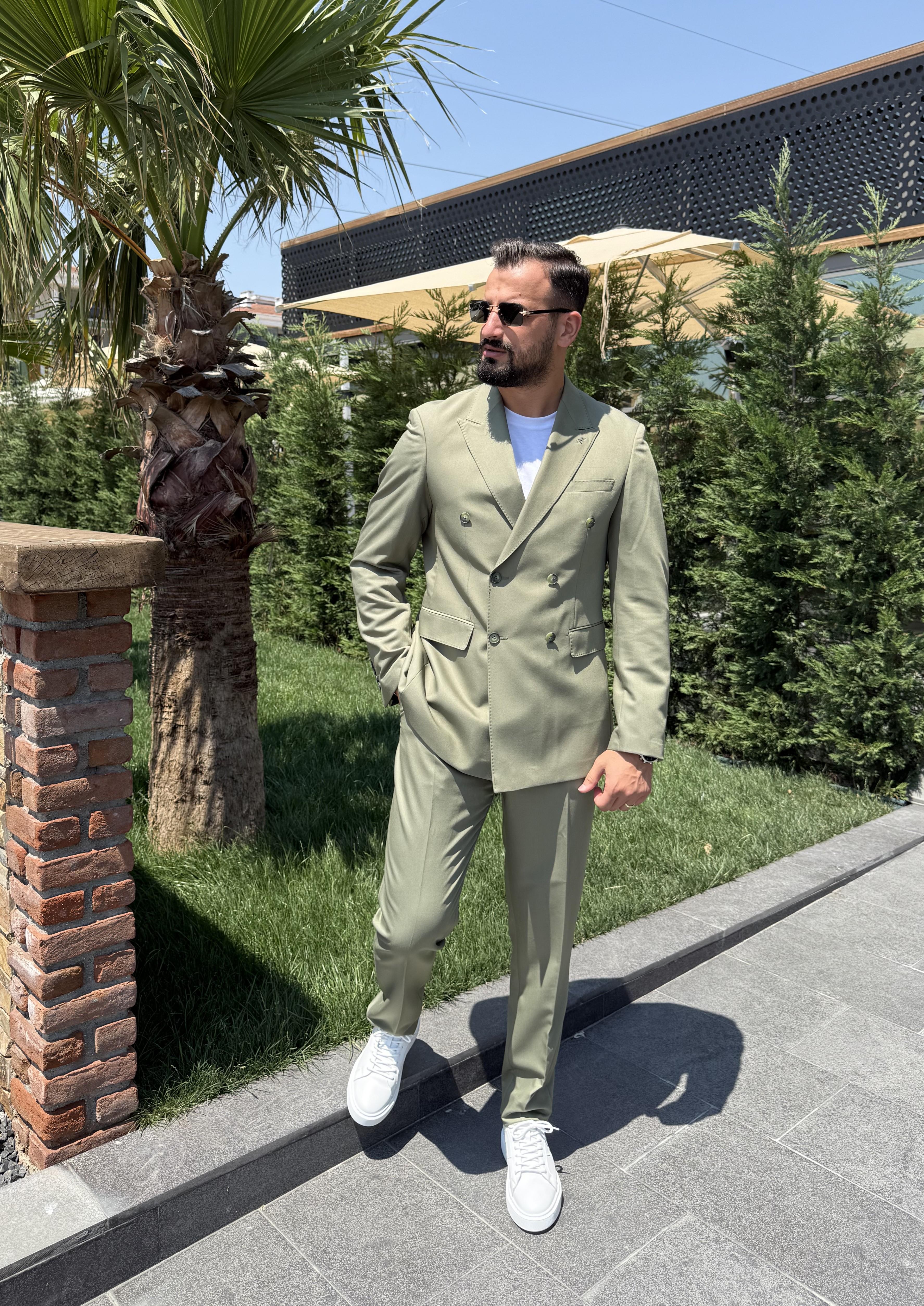 YEŞİL KRUVAZE TAKIM ELBİSE