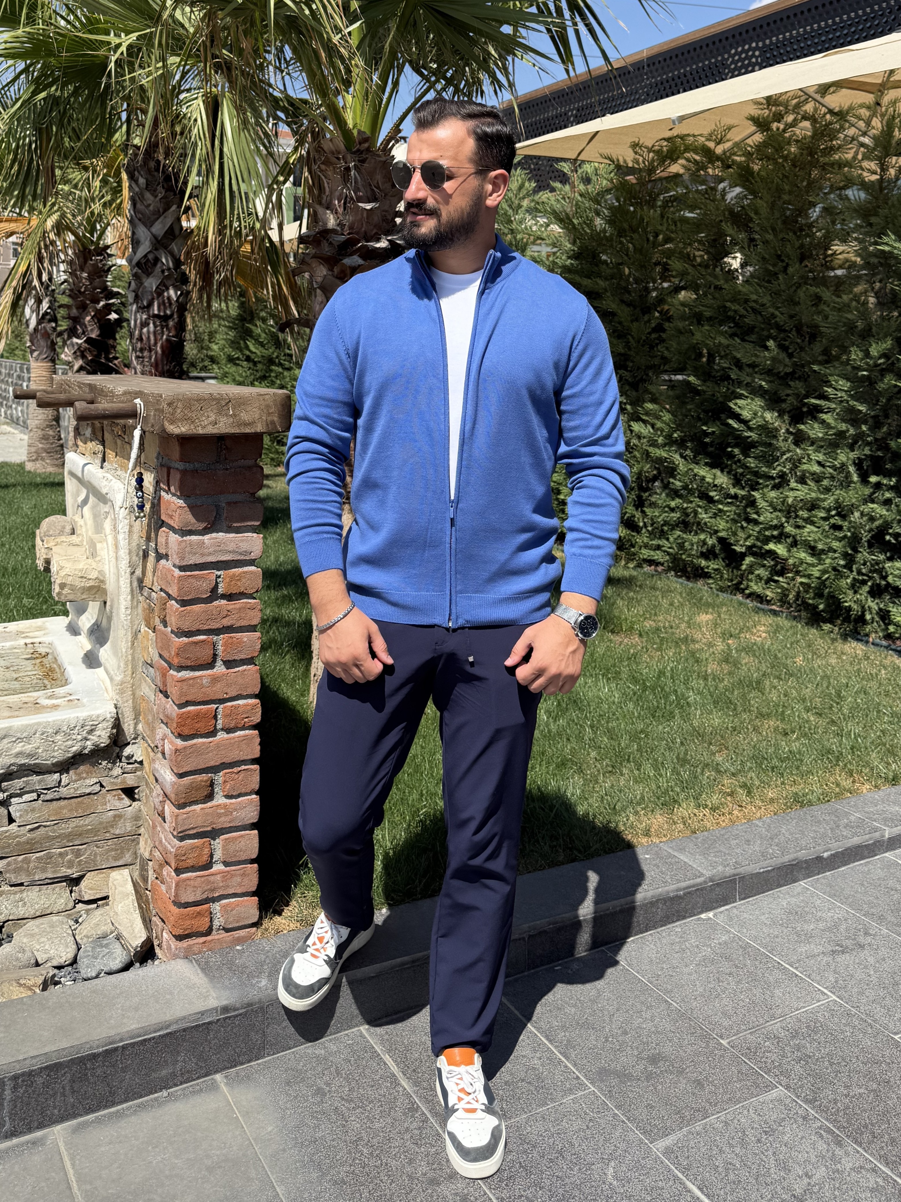 Basıc Mavi hırka