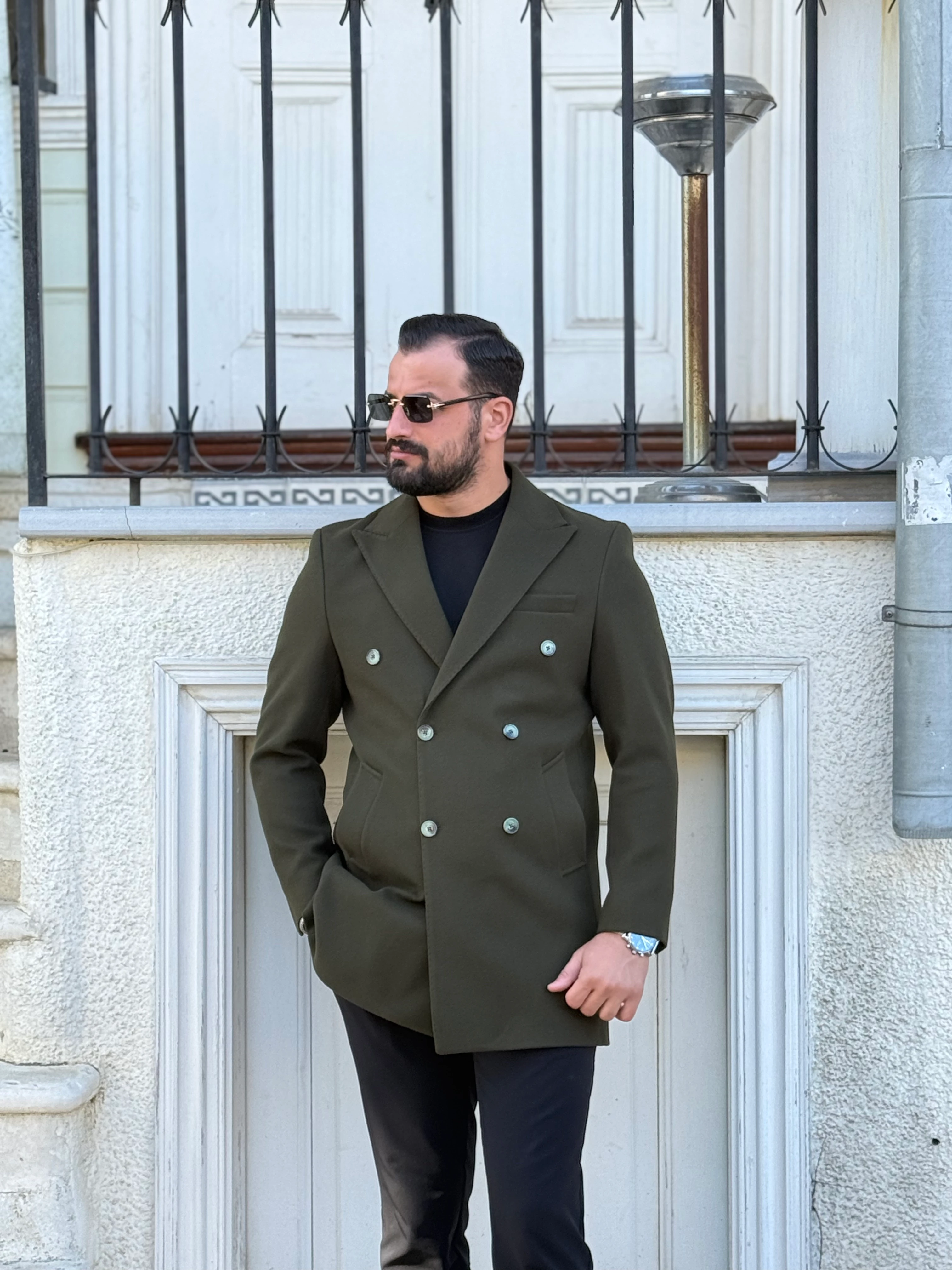 YEŞİL KRUVAZE KAŞE KABAN