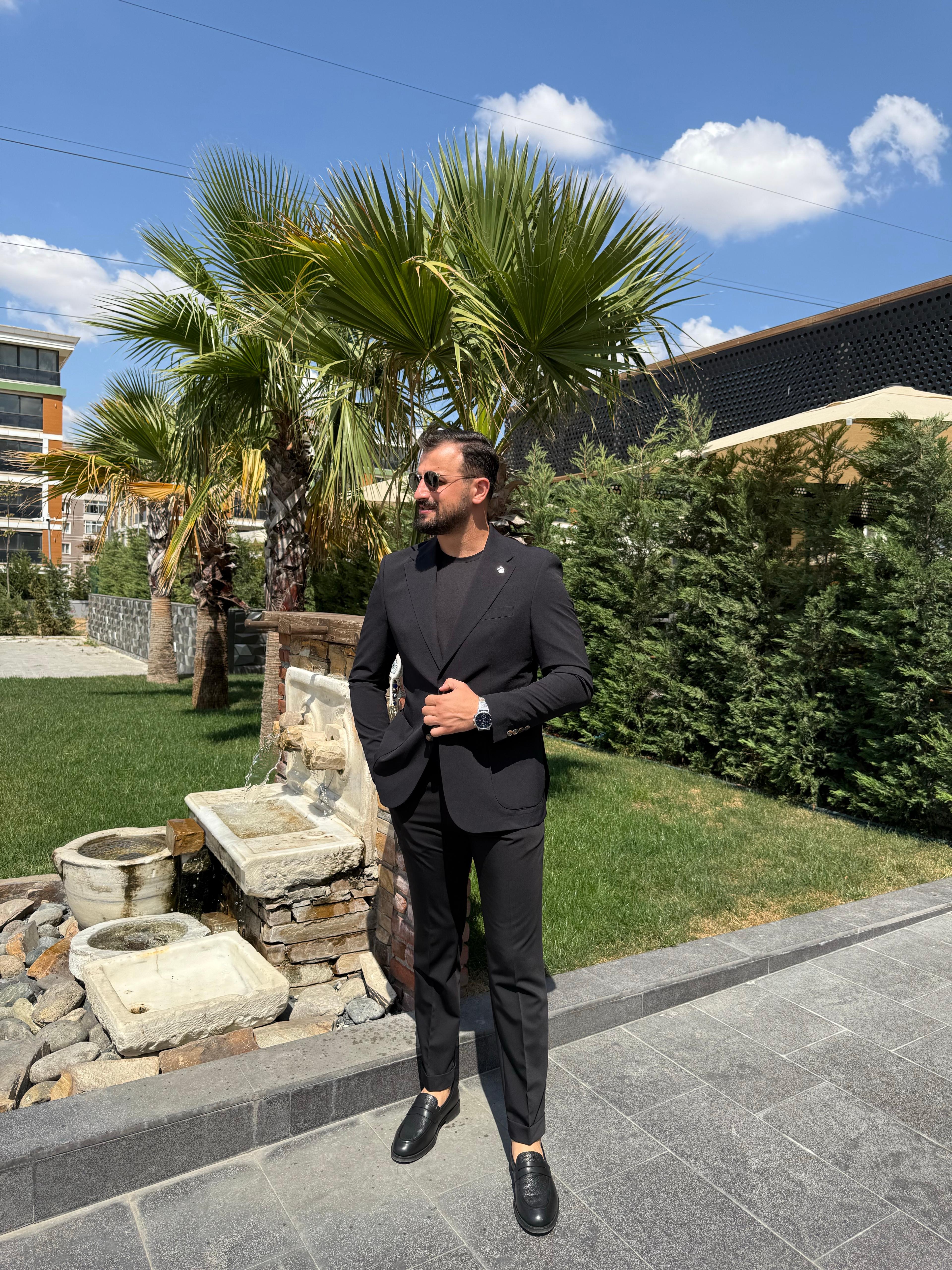 COMPORT KUMAŞ SİYAH TEK CEKET