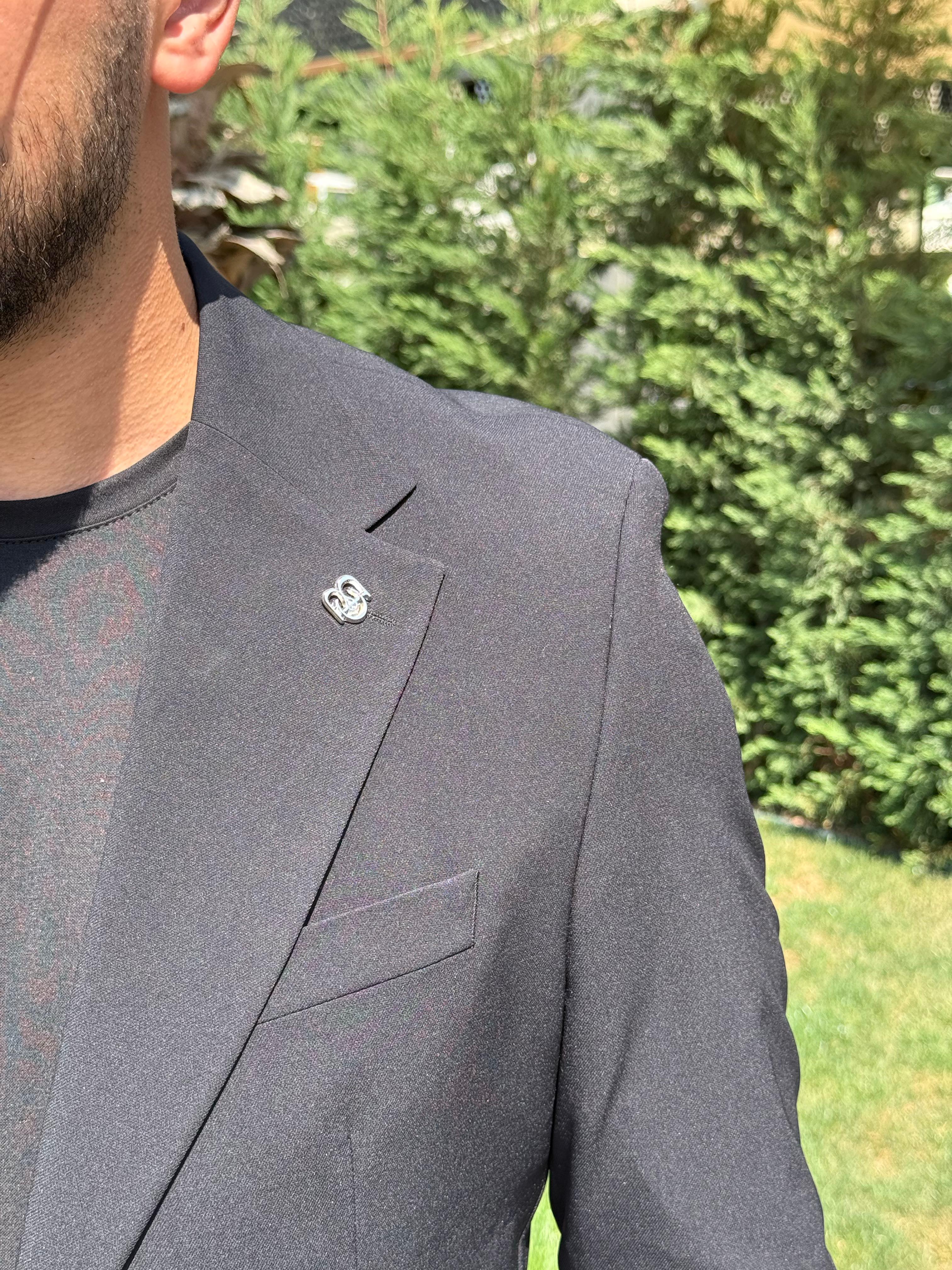 COMPORT KUMAŞ SİYAH TEK CEKET