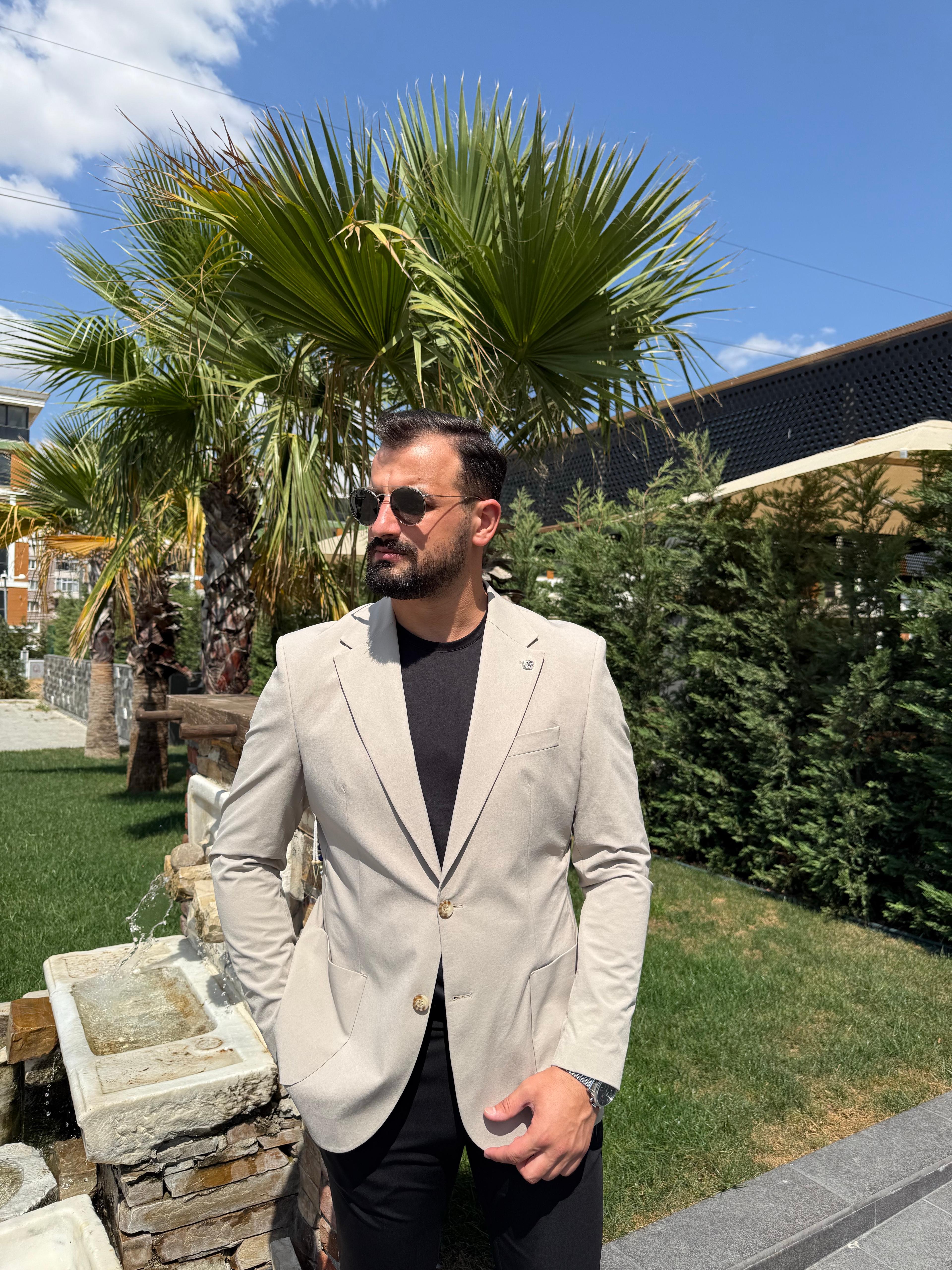 COMPORT KUMAŞ SPOR TAŞ RENGİ TEK CEKET 