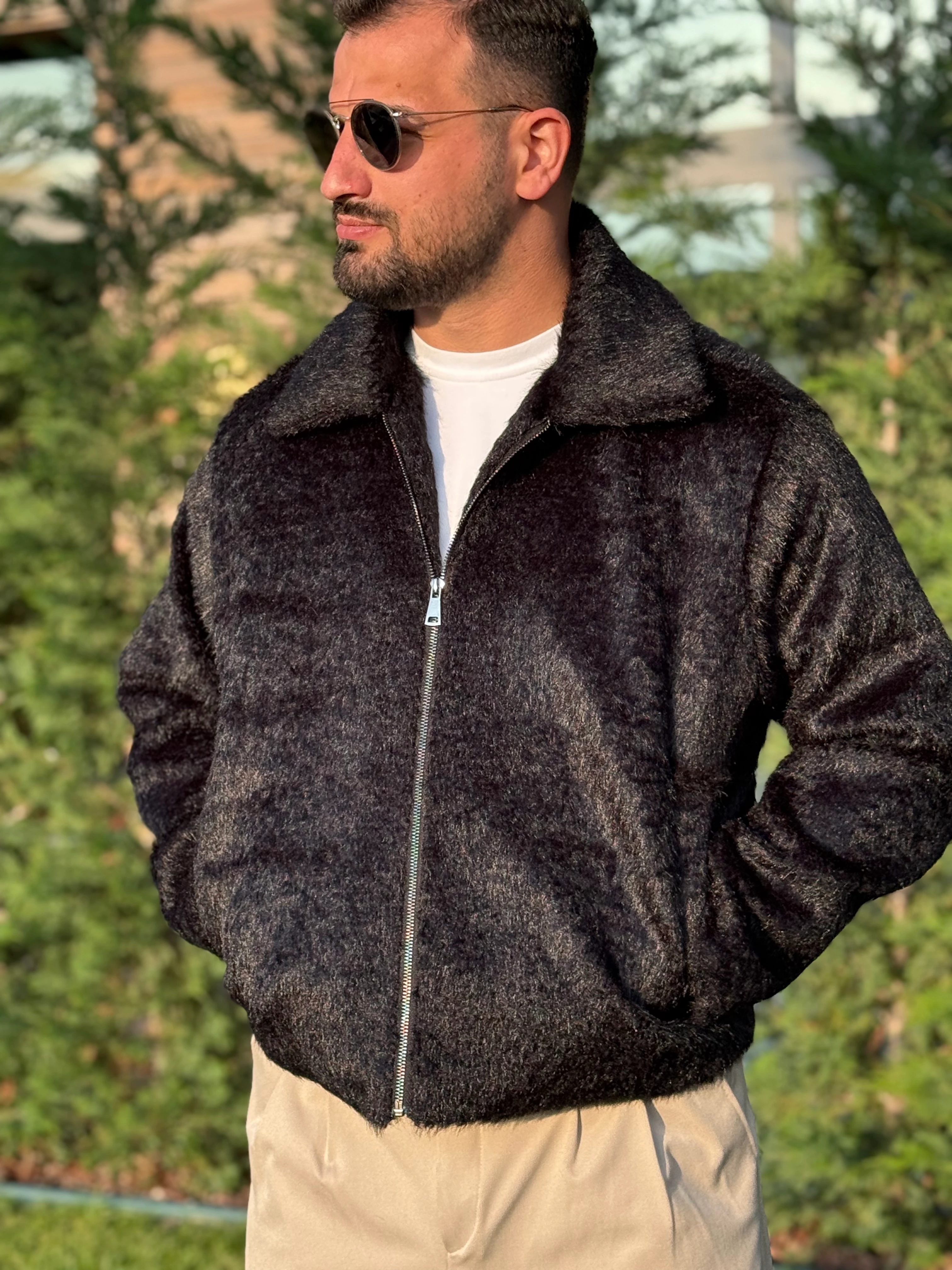 SİYAH YUMUŞAK DOKULU MONT