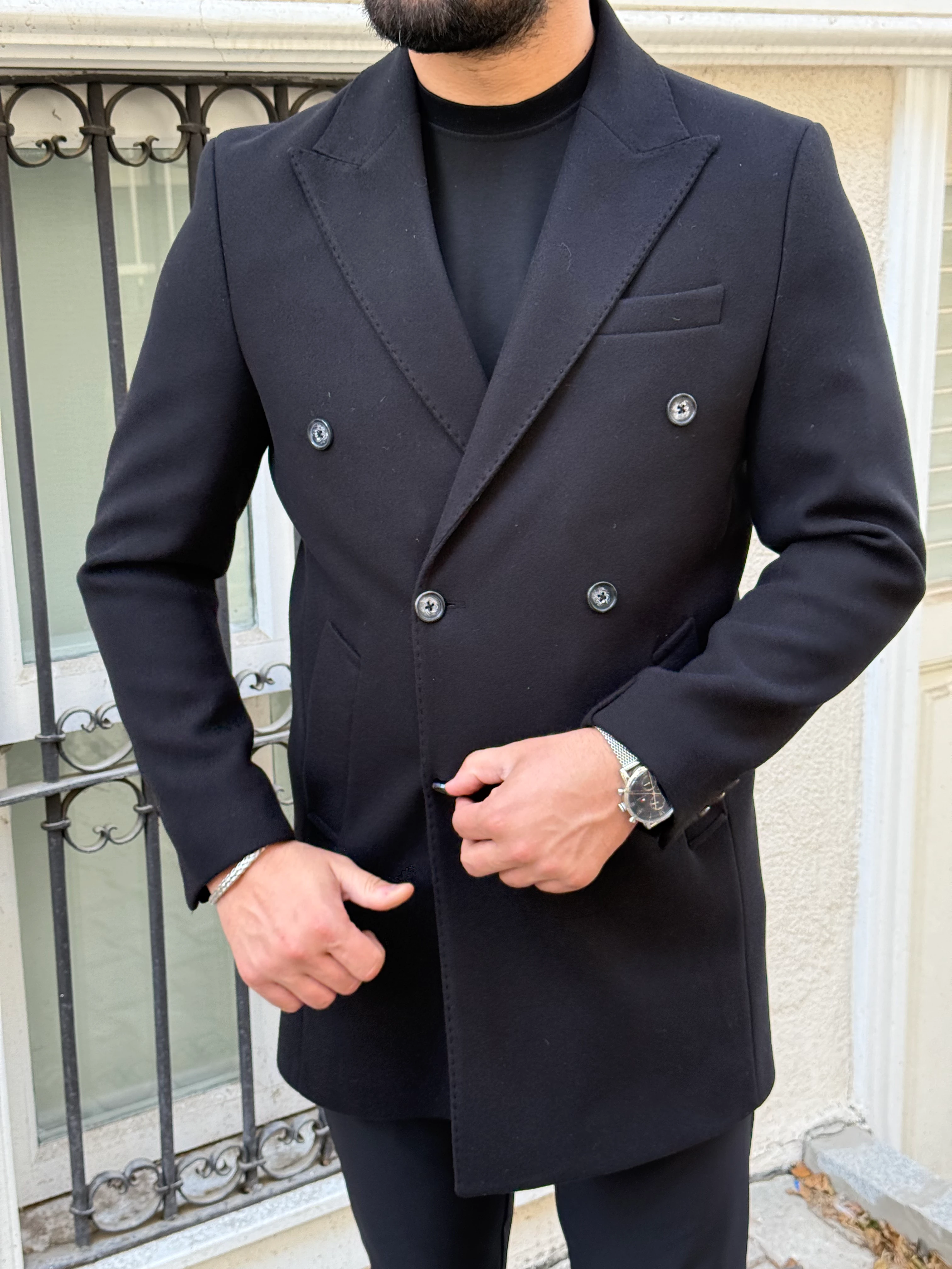 SİYAH KRUVAZE KAŞE KABAN