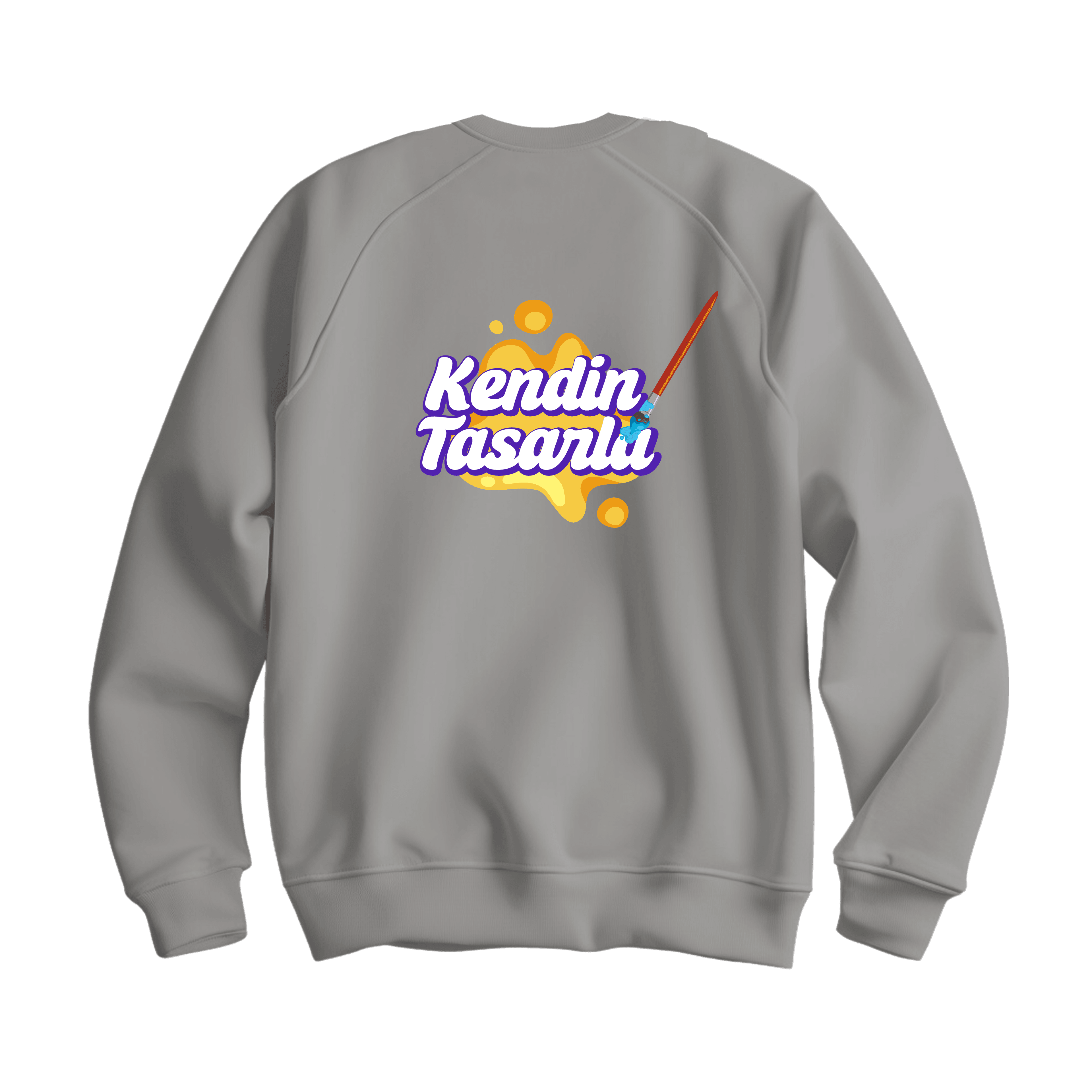 Kadın Basic Sweatshirt Gri Tarzını Yarat 🎨🖌️