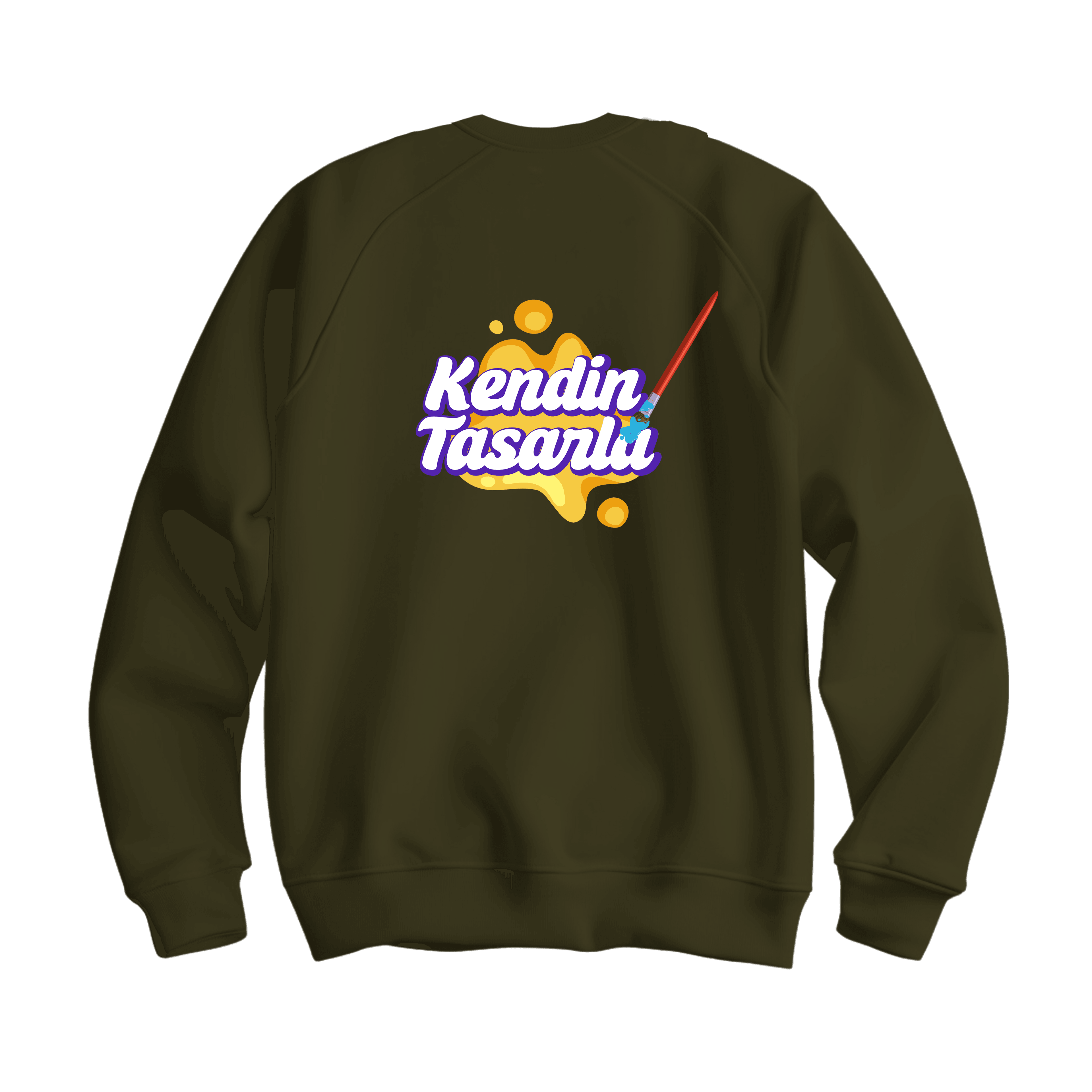 Kadın Basic Sweatshirt Haki Tarzını Yarat 🎨🖌️