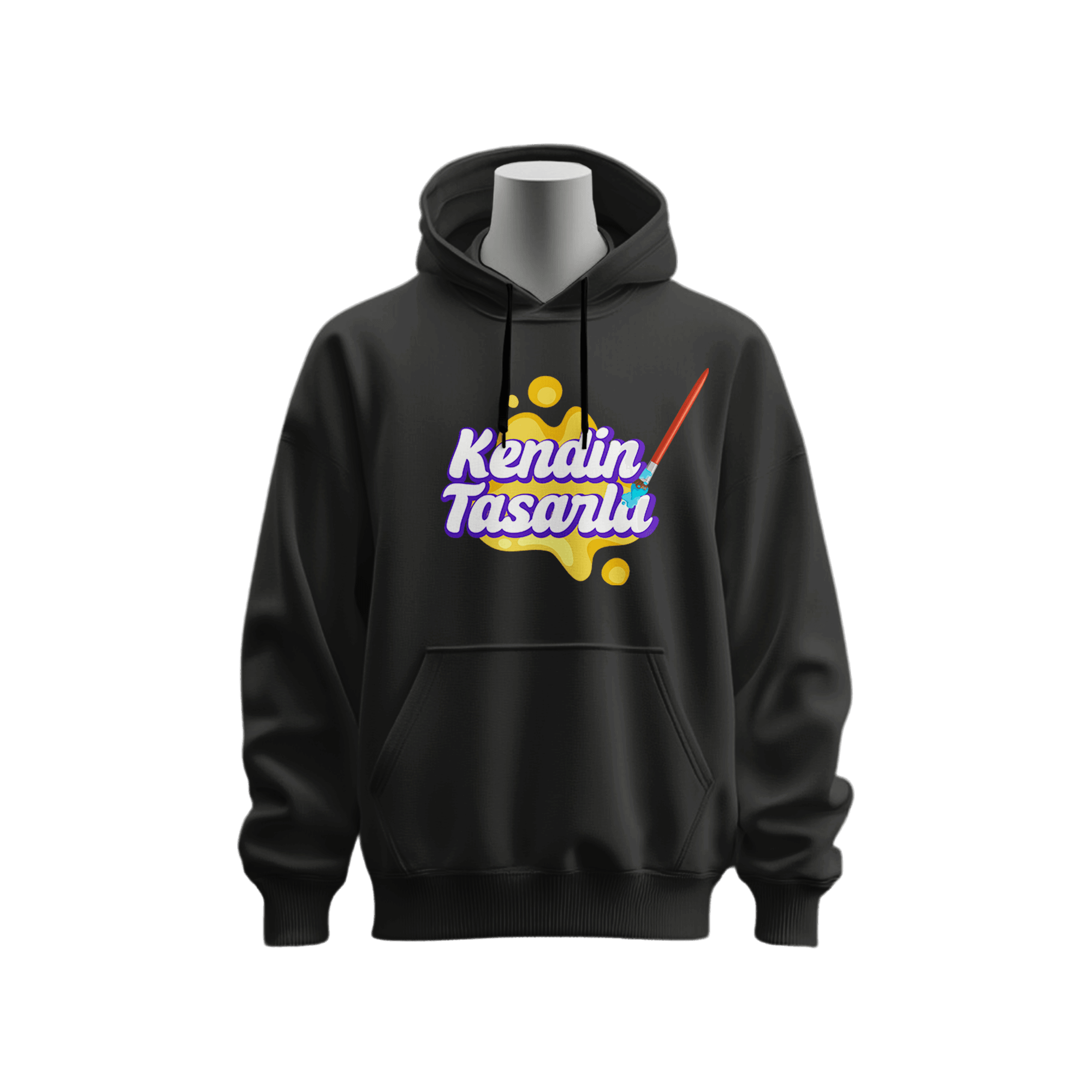 Siyah Basic Regular Hoodie  Tarzını Yarat 🎨🖌️