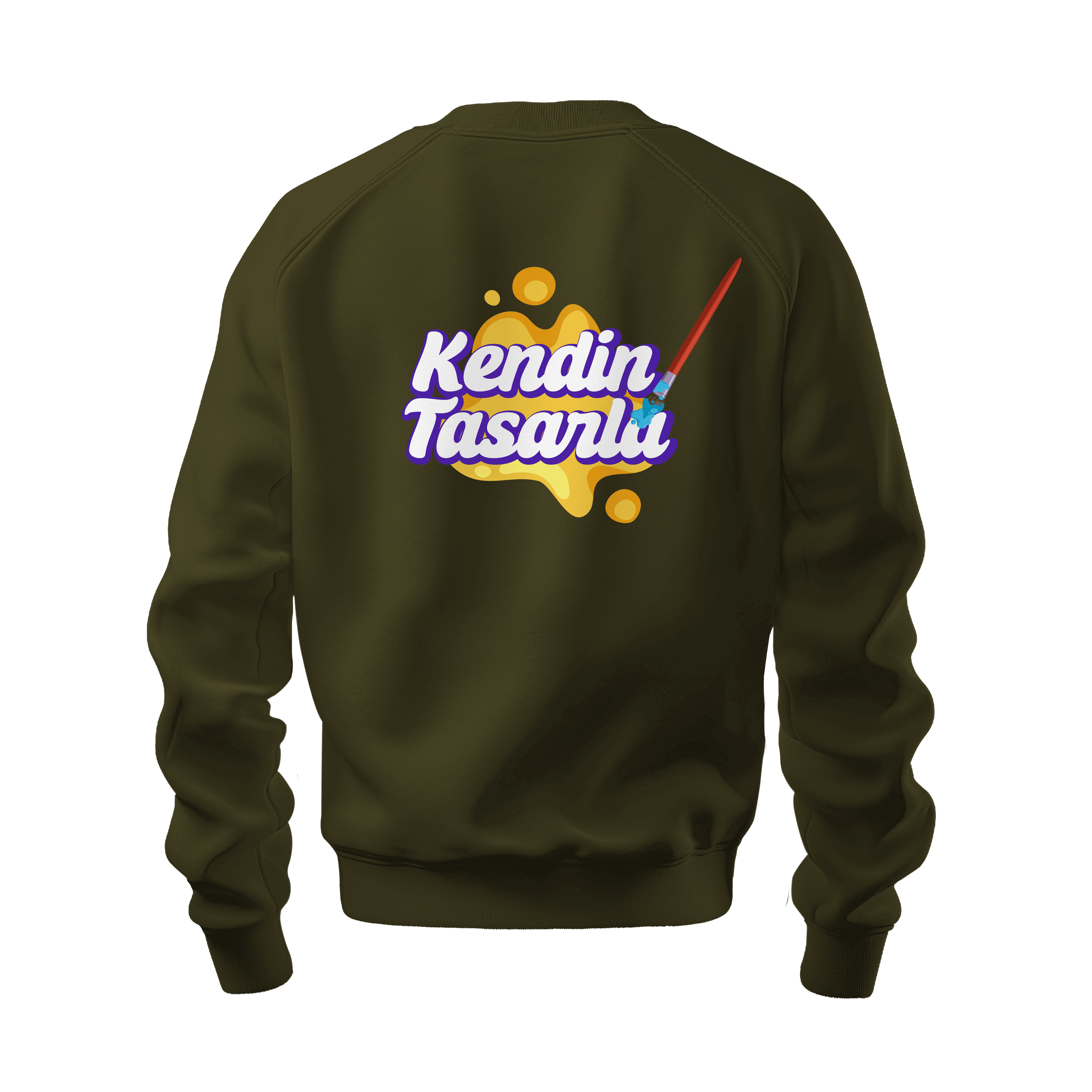 Erkek Basic Sweatshirt Haki Tarzını Yarat 🎨🖌️