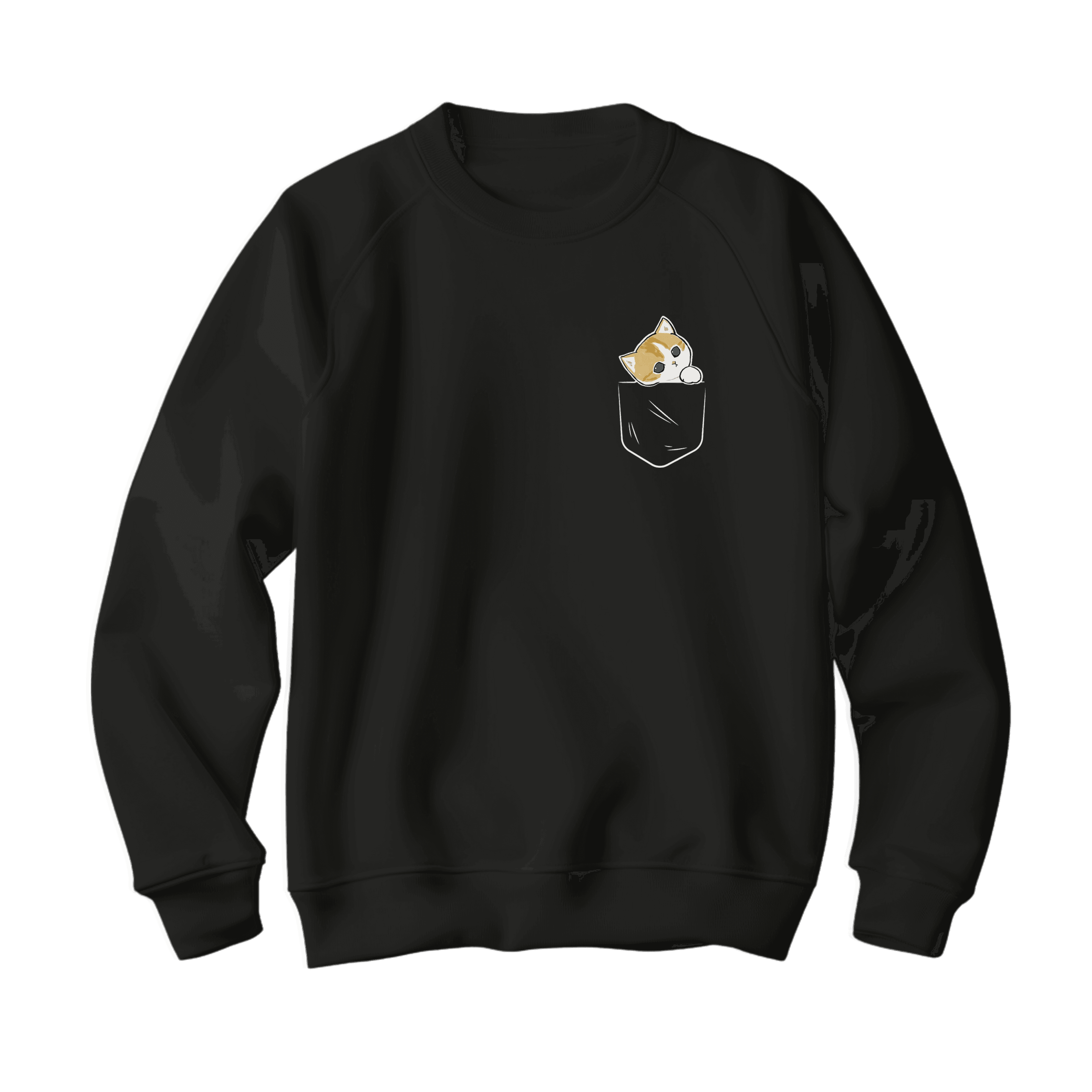 Cat in Pocket sweatshirt - Kadın