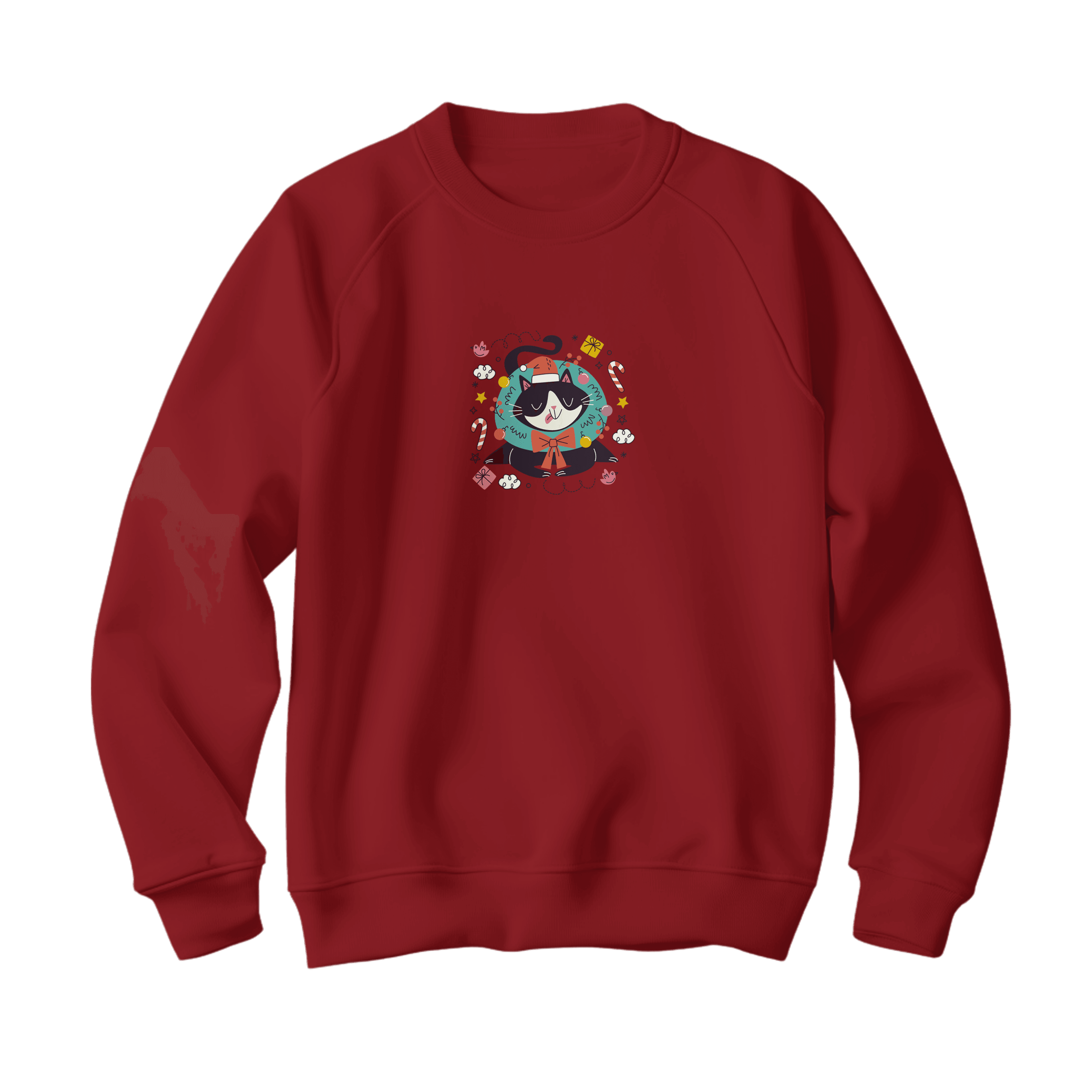 Yılbaşı Koleksiyonu-Kedi Kadın Sweatshirt