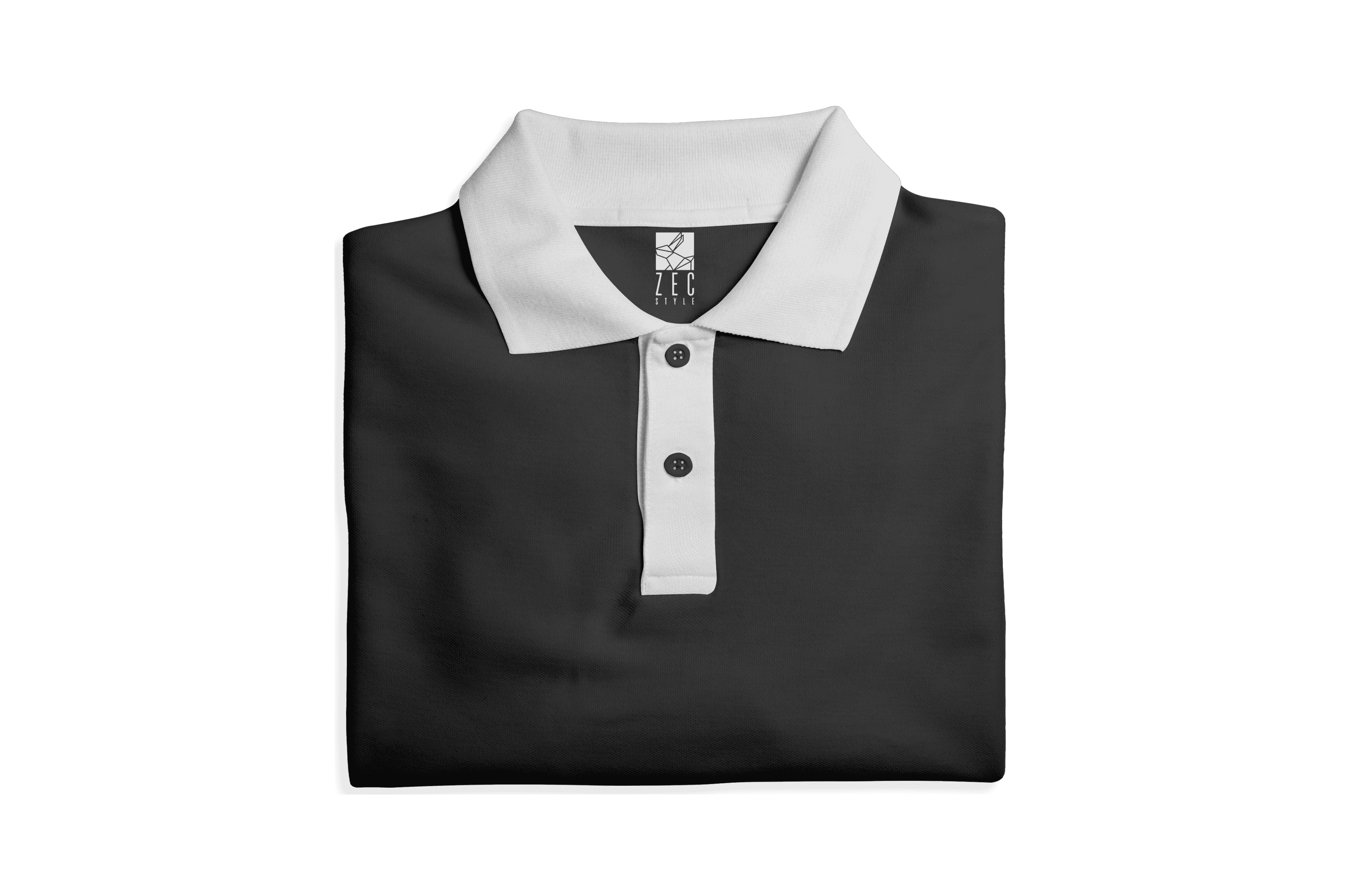 Siyah Beyaz Polo Yaka T-shirt 2SB